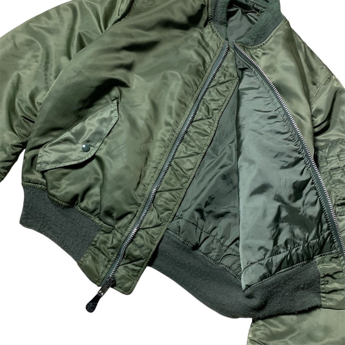 20471120 Vintage 90s Bomber Flying Jacket Ma-1 Usa Lgb Goa Style Size US M / EU 48-50 / 2 - 4 Thumbnail