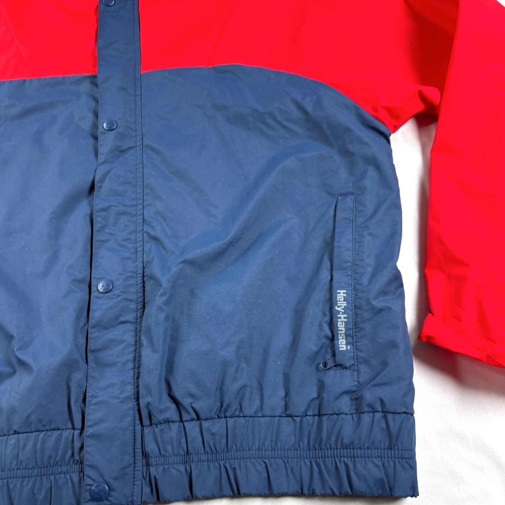 Helly Hansen VINTAGE Helly Hansen Jacket Mens L Blue Red Windbreaker Packable Full Zip 90s Mens Size US L / EU 52-54 / 3 - 2 Thumbnail