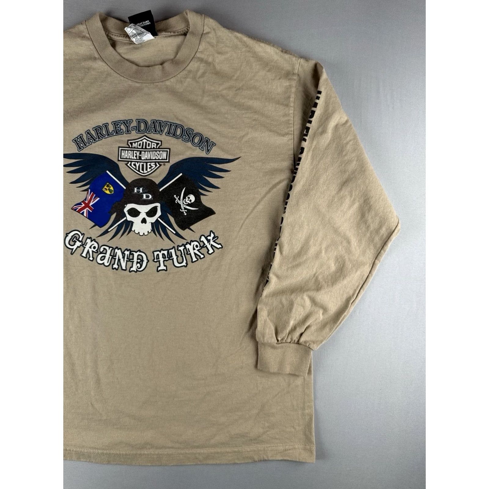 Harley Davidson Harley-Davidson Grand Turk Long Sleeve Tee Skull Graphic Biker Shirt Mens L Size US L / EU 52-54 / 3 - 3 Thumbnail