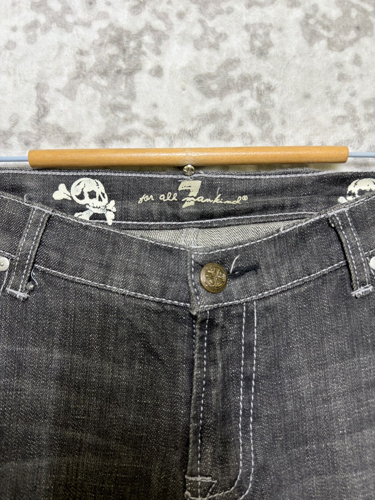 7 For All Mankind VINTAGE FLARED FOR ALL MANKIND 7 ☠️ PATCHES DENIM Size US 34 / EU 50 - 10 Thumbnail