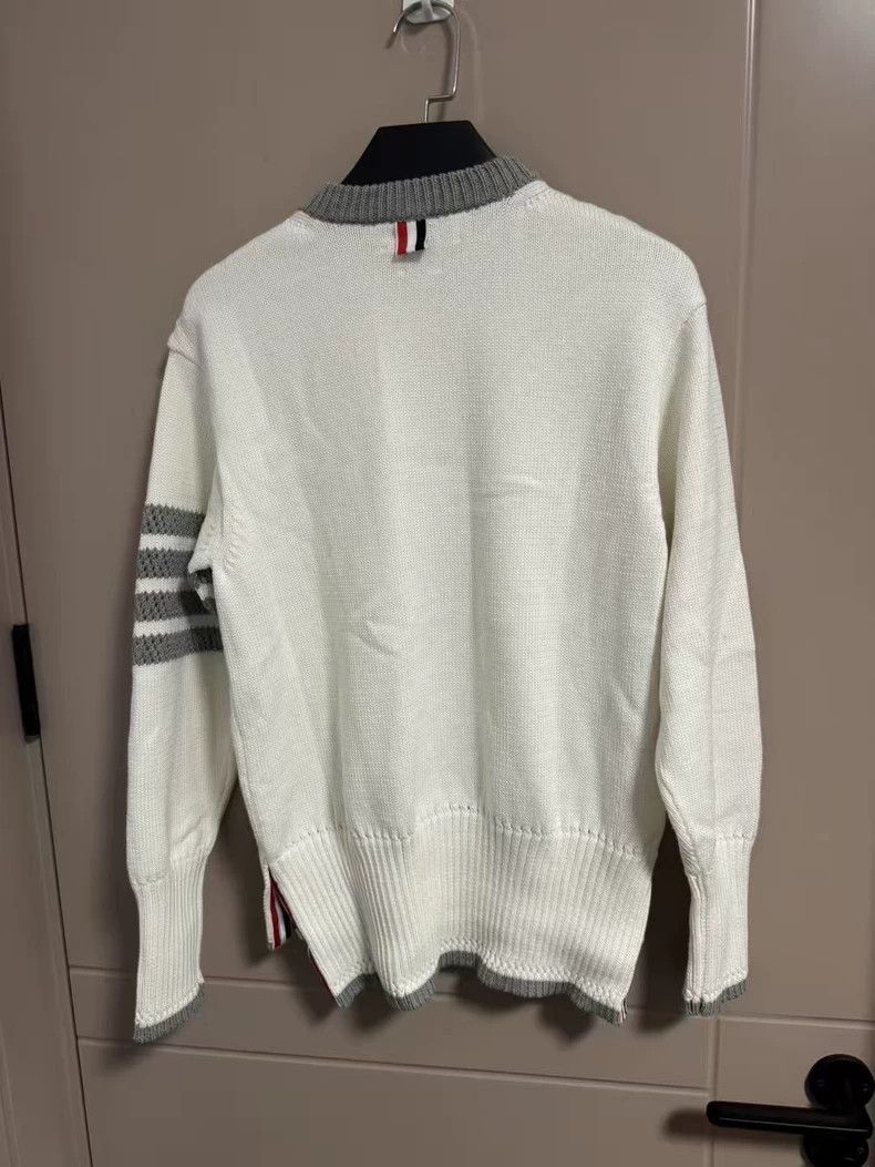 Thom Browne Thom Browne size40 Gray and white patchwork sweater Size S / US 4 / IT 40 - 2 Thumbnail