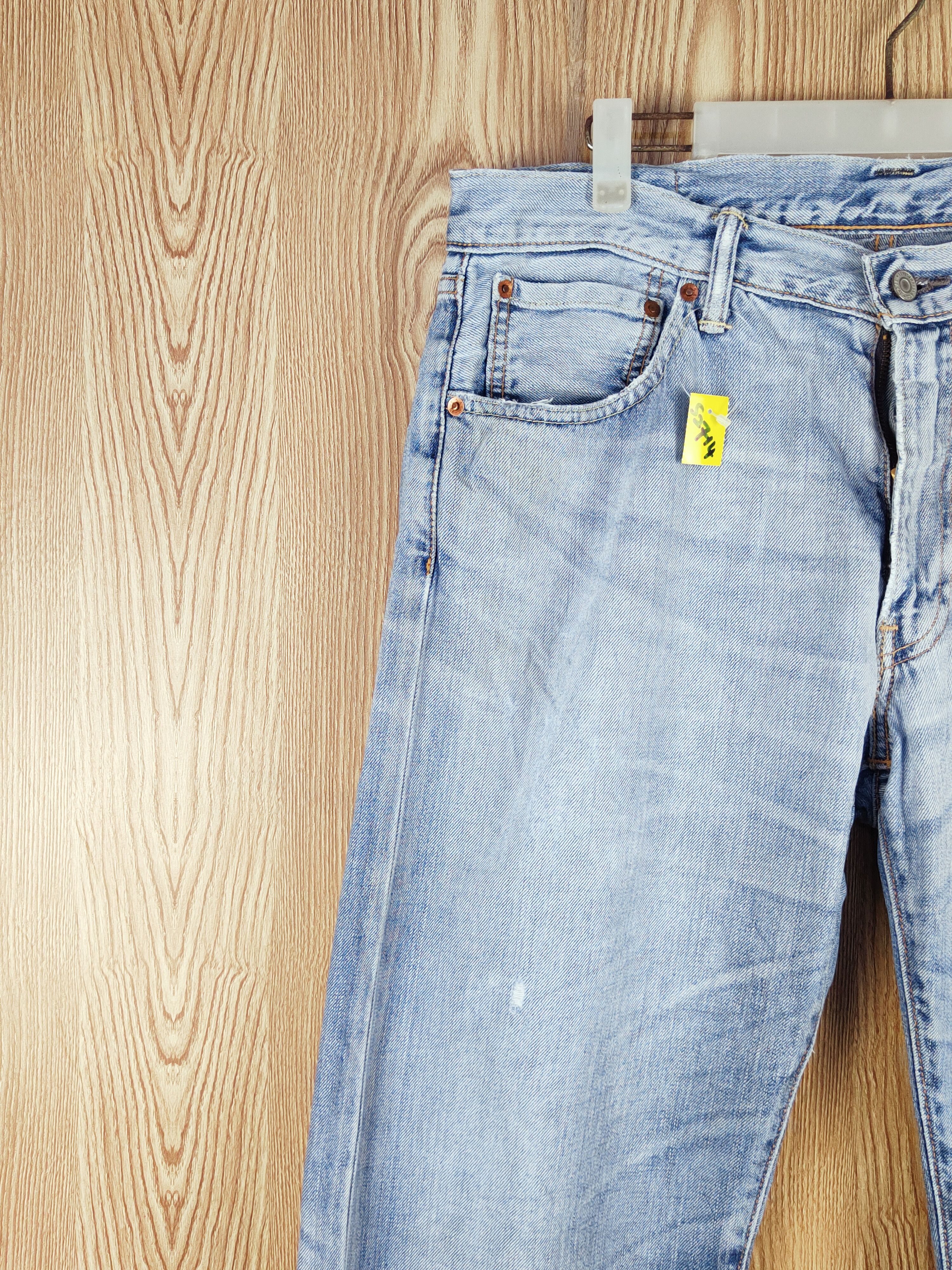 Levi's Levi's Blue Faded Distressed Ripped Jeans #S2714 Size US 35 - 3 Thumbnail