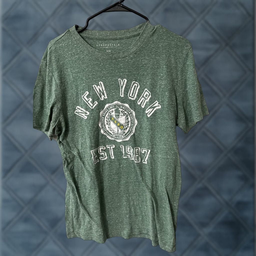 Aeropostale VINTAGE Aeropostale T-Shirt Mens Shirt M Green Graphic Tee 90s Casual Mens Size US M / EU 48-50 / 2 - 1 Thumbnail
