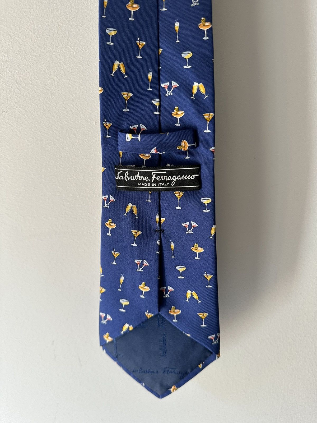 Salvatore Ferragamo Salvatore Ferragamo Silk Tie – Cocktail Glass Print Size ONE SIZE - 4 Thumbnail