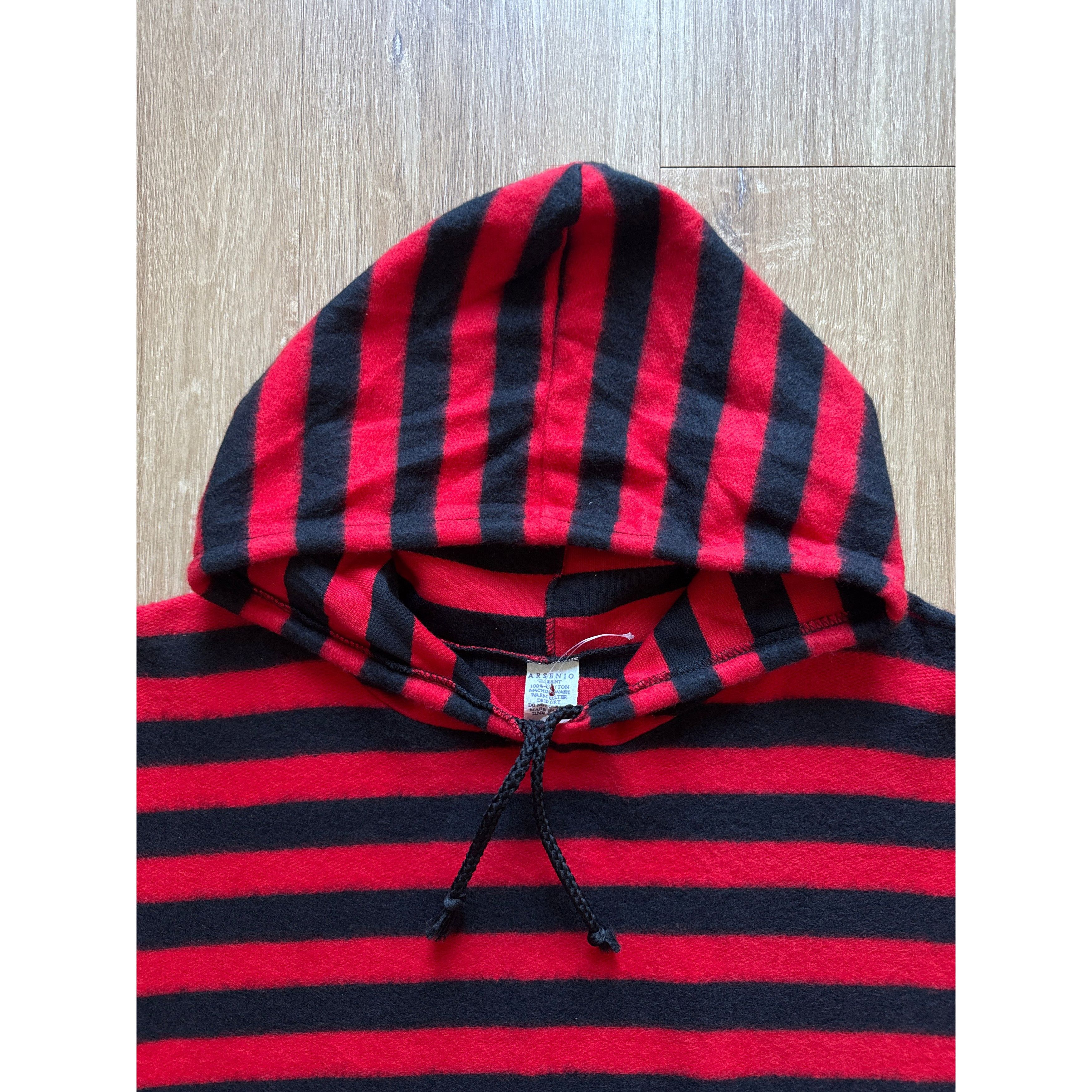 Other Vintage 90s Arsenio Red Black Stripe Fleece Fresh Prince Hoo Size US L / EU 52-54 / 3 - 2 Thumbnail