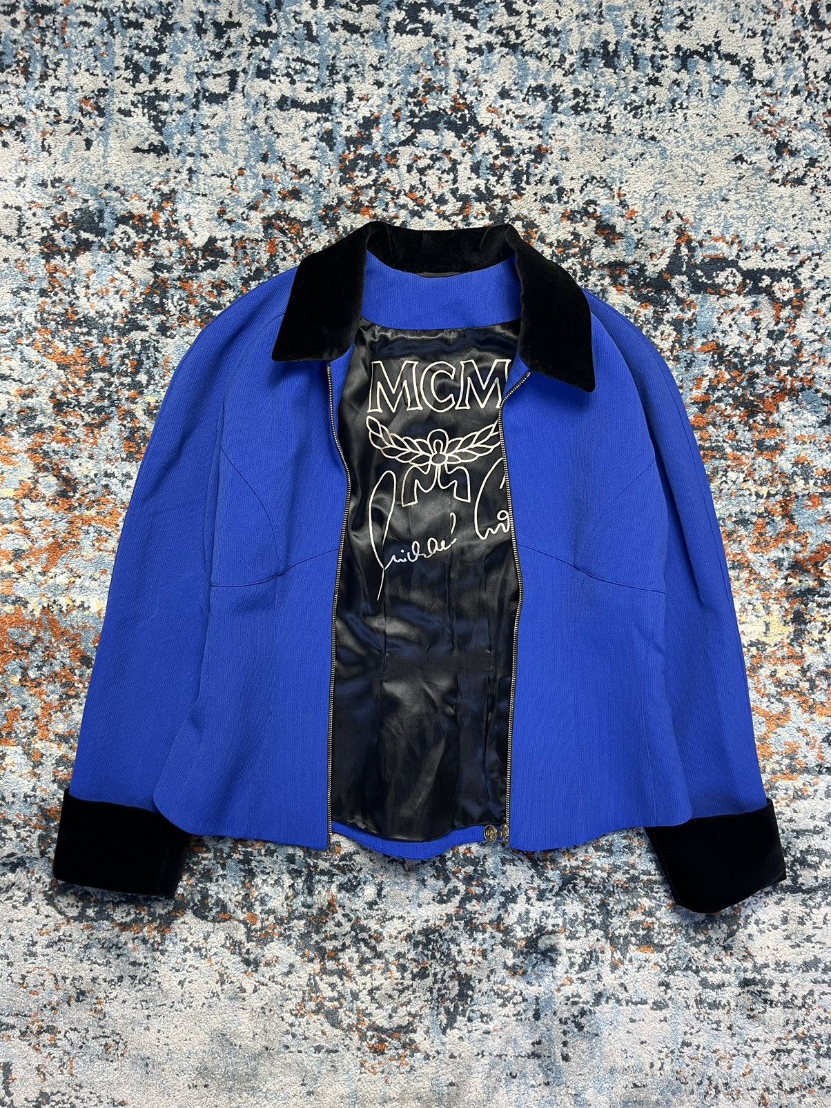 MCM × Vintage Vintage 80s MCM velvet elements blazer avant-garde design Size M / US 6-8 / IT 42-44 - 1 Thumbnail