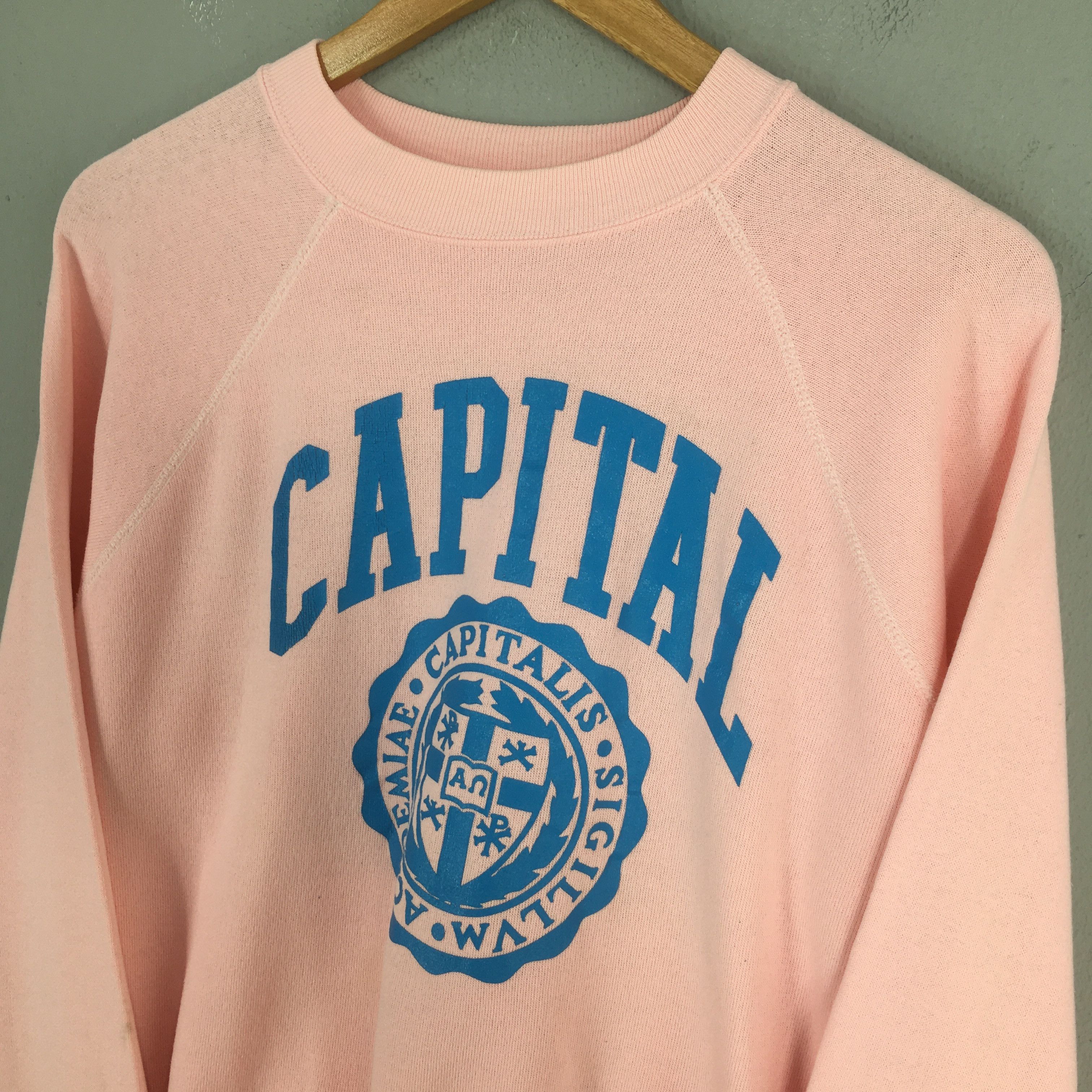 NCAA Vintage 1990s Capital University Pink Sweatshirt Large Size US L / EU 52-54 / 3 - 3 Thumbnail