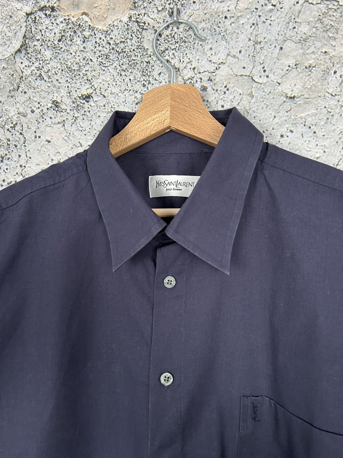 Vintage Vintage Yves Saint Laurent Pour Homme Designer Shirt 90s Size US XL / EU 56 / 4 - 3 Thumbnail
