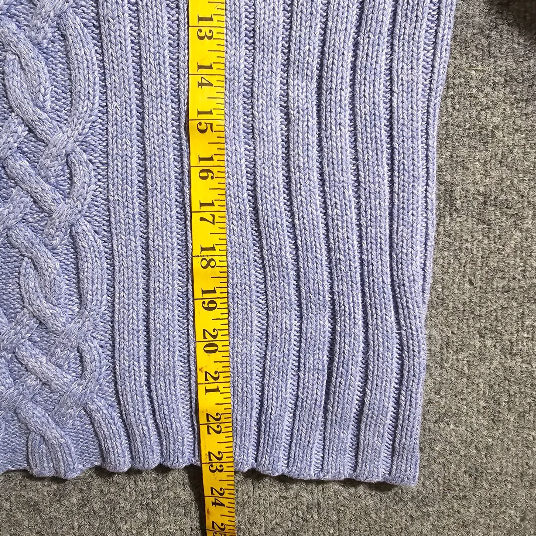 Vintage LL Bean Sweater Women Large Blue Ribbed Cable Knit Long Sleeve Pullover Career Casual Winter Naughty? Size L / US 10 / IT 46 - 6 Thumbnail