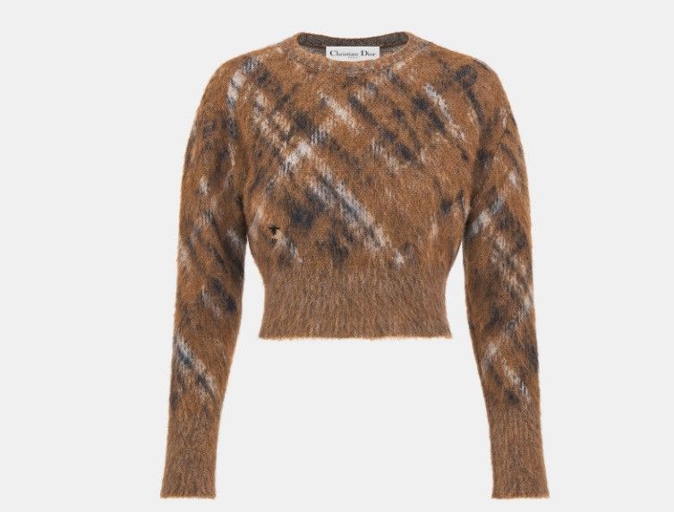 Dior o1w1db11124 Check'n' Sweater in Multicolor Size L / US 10 / IT 46 - 1 Thumbnail
