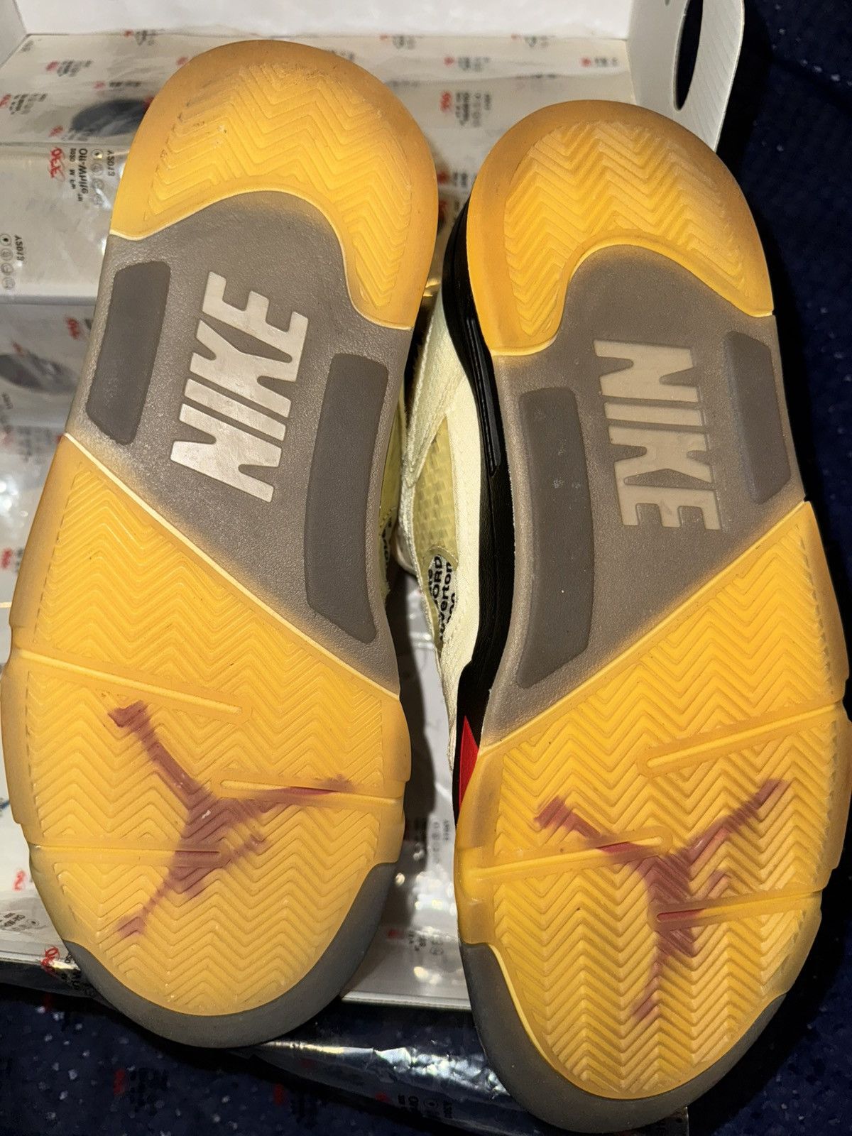 Nike × Off-White Jordan 5 SP x Off-White, Mid Sail, UK 7.5. US 8.5 Size US 8.5 / EU 41-42 - 13 Thumbnail