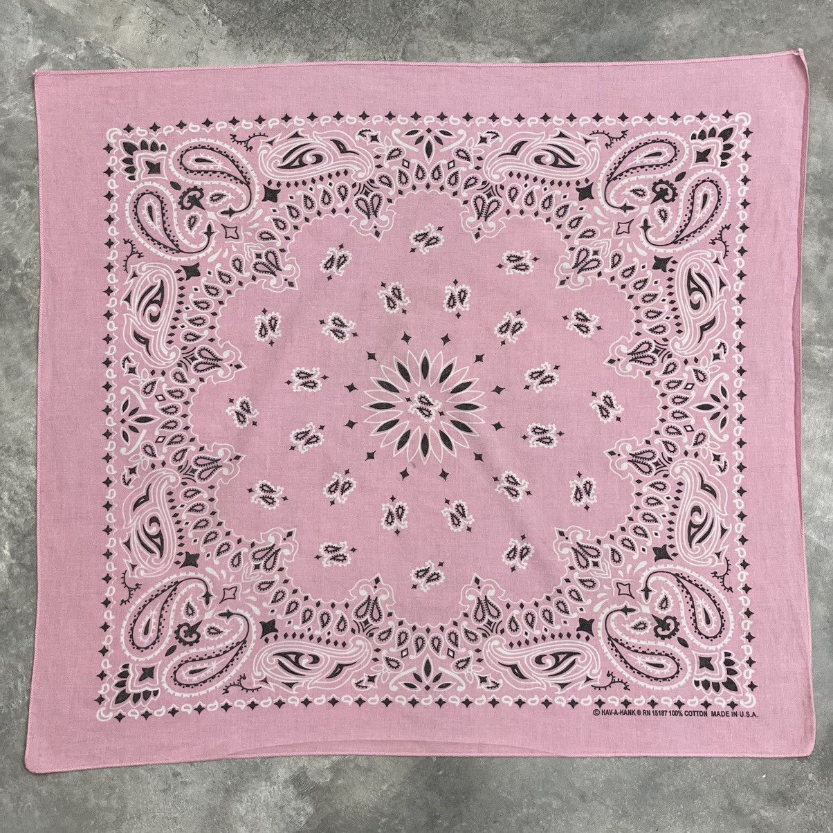 Cowboy Equipment × Vintage Made In USA Fast Have A Hank Handkerchief Bandana Scarf Pink Size ONE SIZE - 1 Thumbnail
