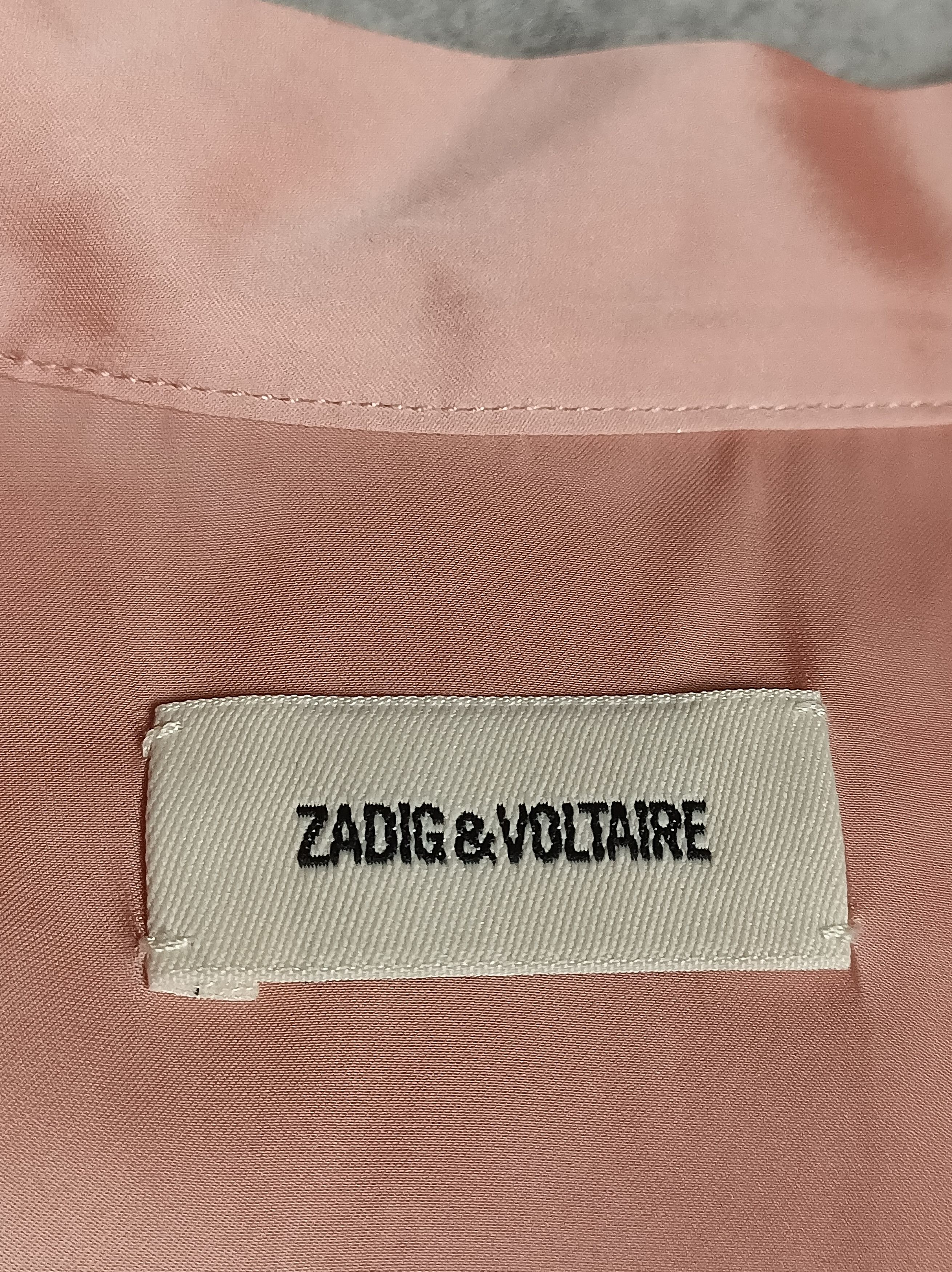 Zadig & Voltaire Zadig & Voltaire Tie-Neck Top Rose Taos Satin Blouse Size M / US 6-8 / IT 42-44 - 12 Thumbnail