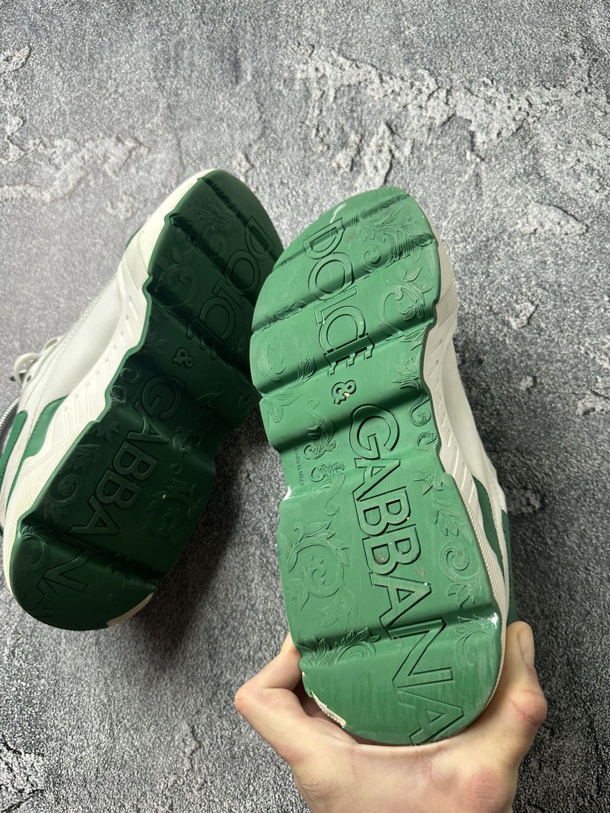 Dolce & Gabbana DOLCE & GABBANA Daymaster Sneakers Unisex White Green Size US 6.5 / EU 39-40 - 8 Thumbnail
