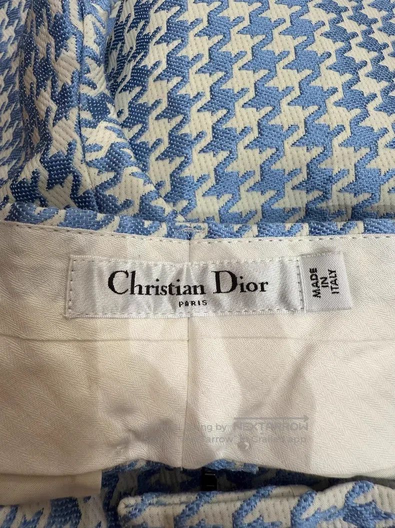 Dior Dior Blue and white check trousers Size 24" / US 00 / IT 34 - 4 Thumbnail