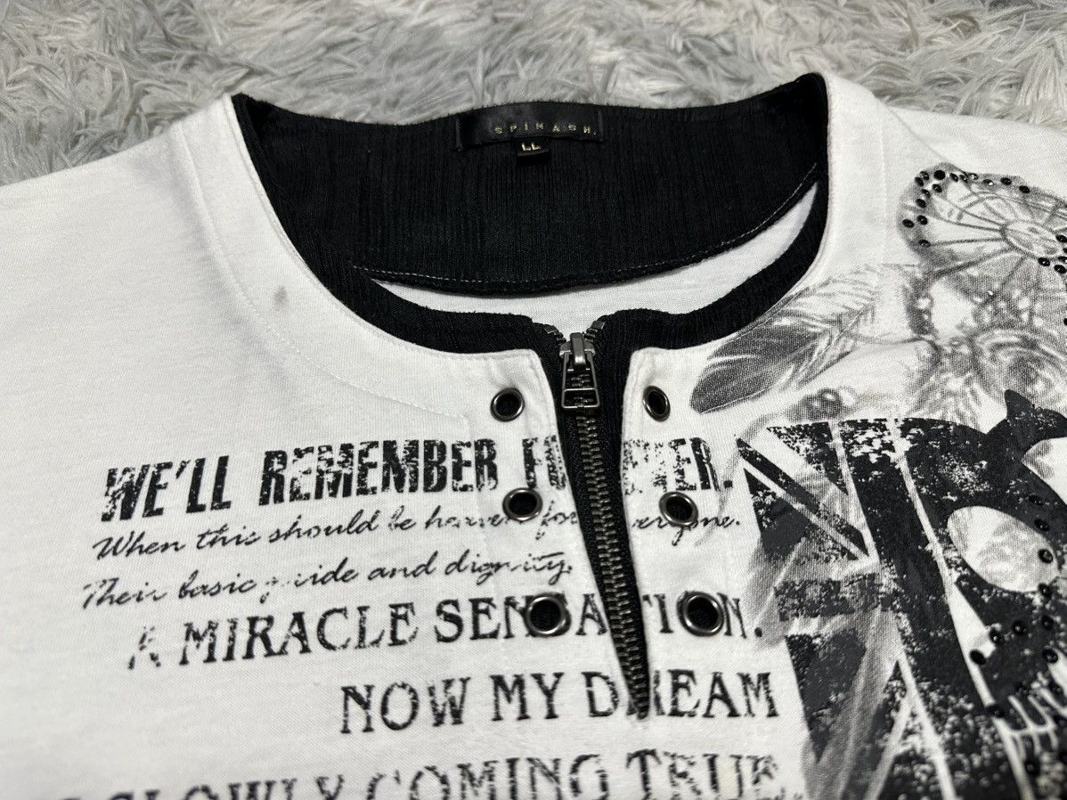 If Six Was Nine 🔥Sick Y2K Spinash Double Layer Zipper Poem Shirt Goth Punk Size US M / EU 48-50 / 2 - 3 Thumbnail