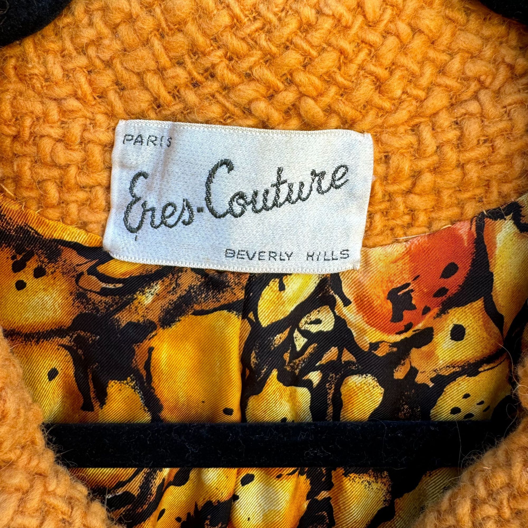 Other Eres Couture Vintage 50s 60s Womens L Boucle Wool Blazer Jac Size L / US 10 / IT 46 - 2 Thumbnail