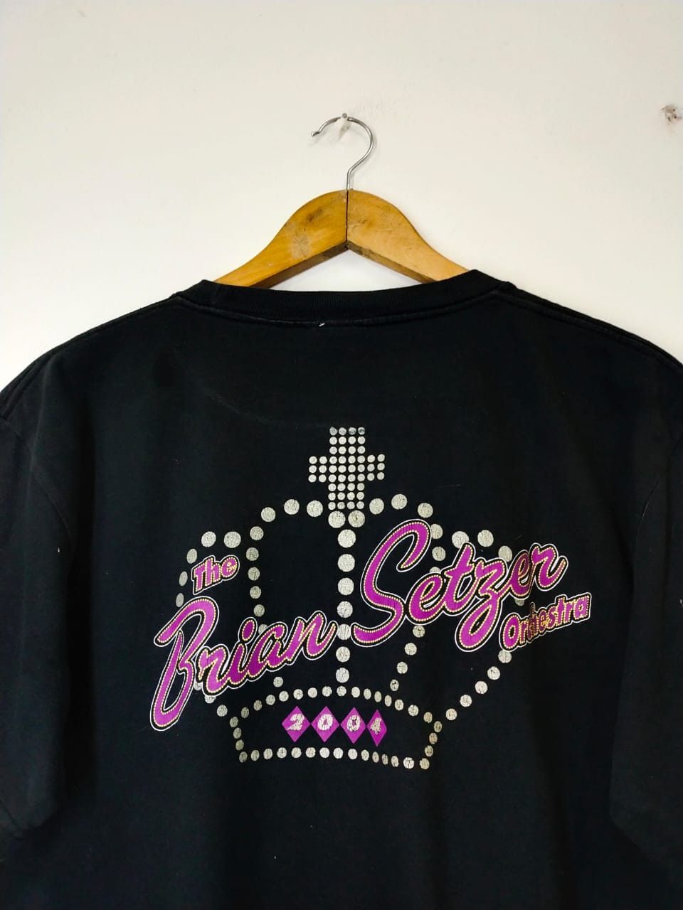 Band Tees Vintage 90s Brian Setzer Of Stray Cats vocalist band tee Size US L / EU 52-54 / 3 - 2 Thumbnail