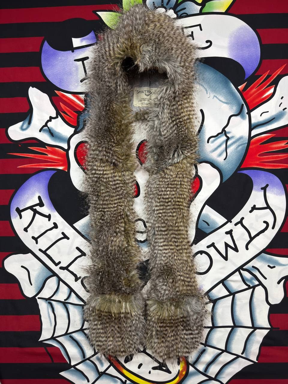 Japanese Brand SpiritHoods 2011-12 Night Owl Collector Faux Fur Hat USA Size ONE SIZE - 2 Thumbnail
