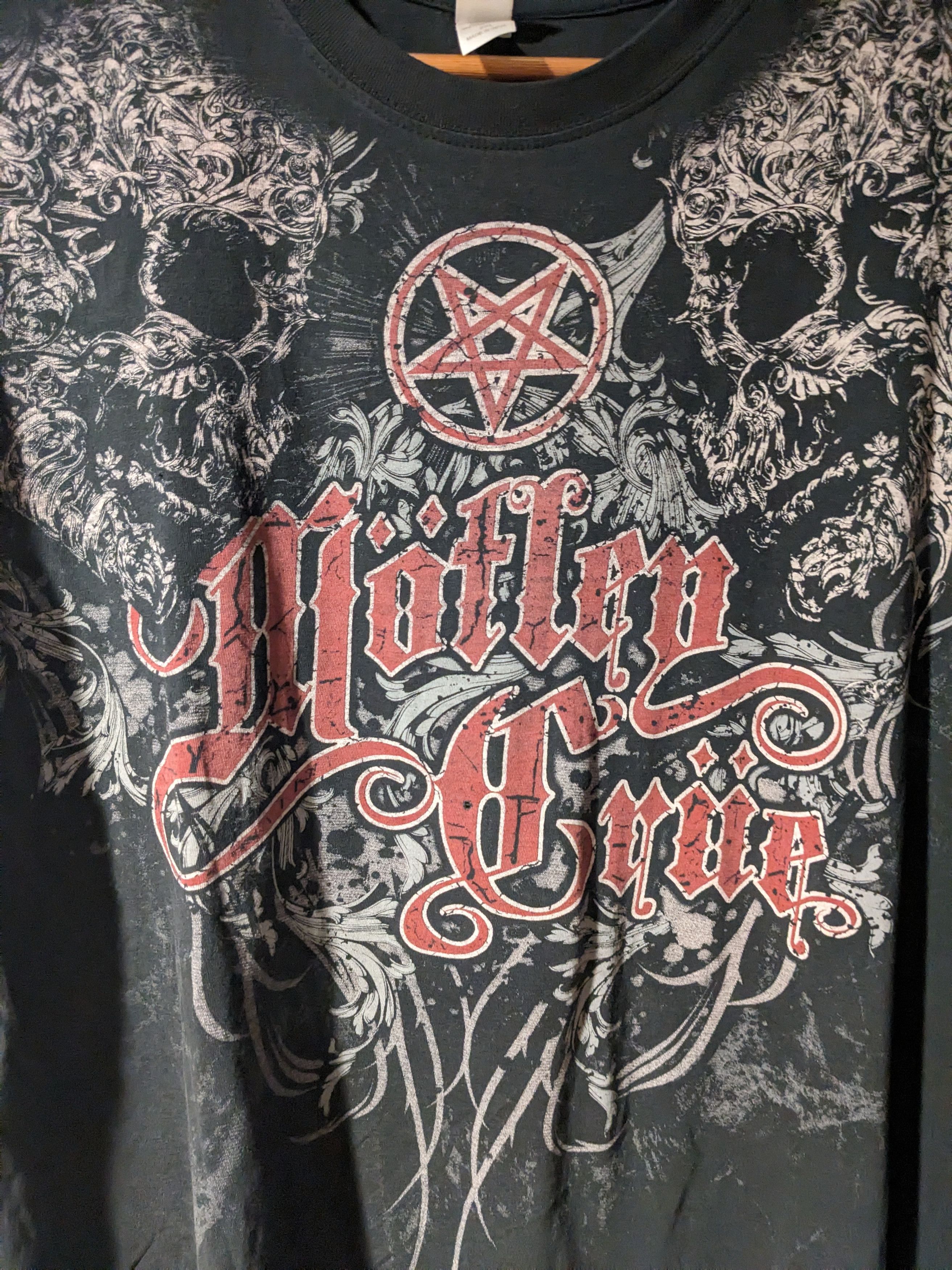 Affliction × Band Tees × Vintage Vintage 2010's Motley Crue Band Tour Affliction T-Shirt Size US XXL / EU 58 / 5 - 2 Thumbnail