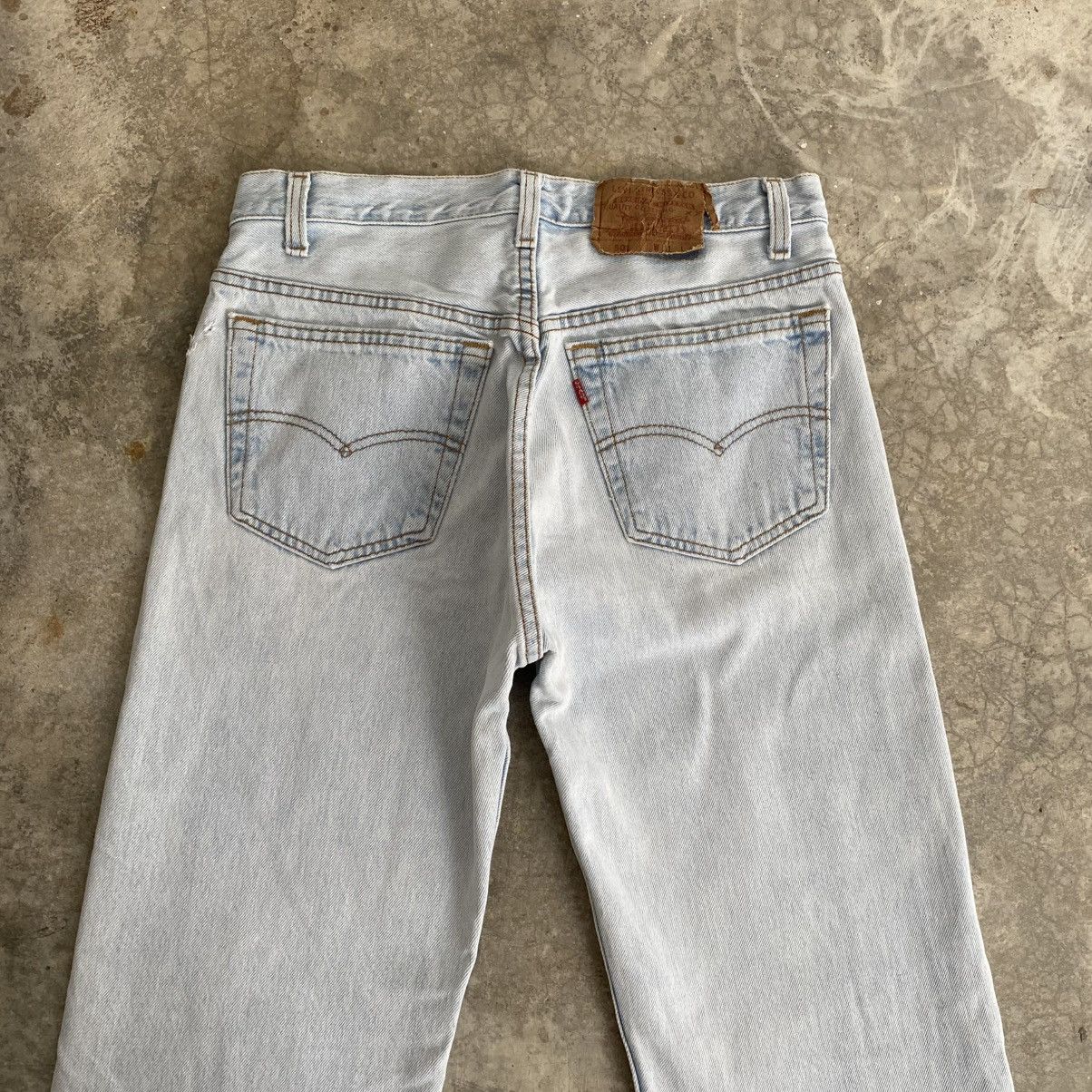Levi's Vintage 1994 Levis 501 Released Hem Light Blue Denim Jeans Size US 30 / EU 46 - 10 Thumbnail