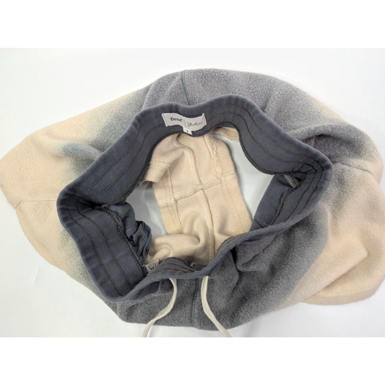 Vintage FEAT HELEN OWEN Shorts Women Sz 1 Ombre Beige Blanket Fleece Elastic Waist Pull On Size 25" / US 0 / IT 36 - 5 Thumbnail