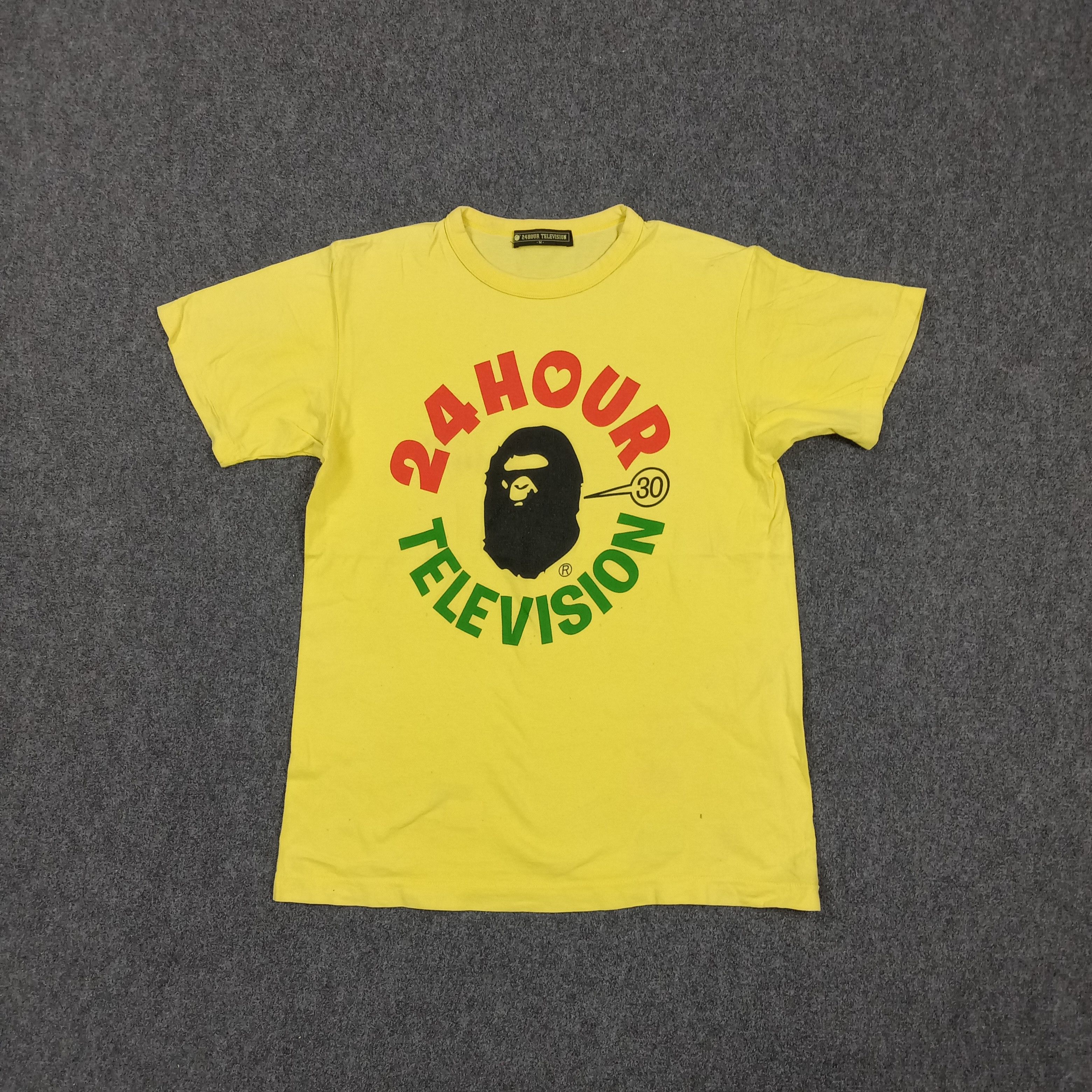 Japanese Brand 24 Hour Television X BAPE Charity Tee C285N40 Size US S / EU 44-46 / 1 - 1 Thumbnail