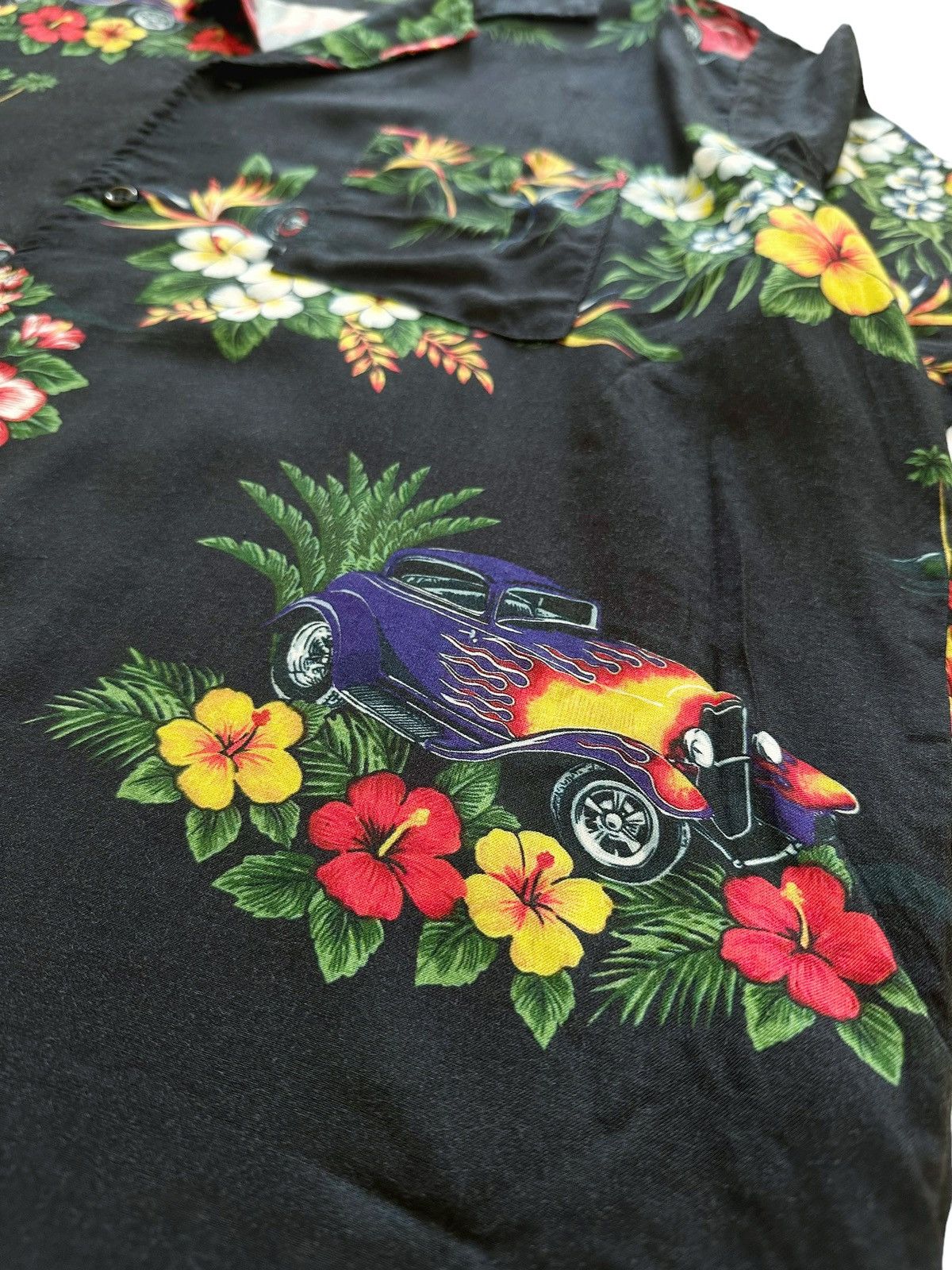 Rhude Rhude Rayon Hawaiian Shirt Hot Rod Girl Size US XL / EU 56 / 4 - 6 Thumbnail