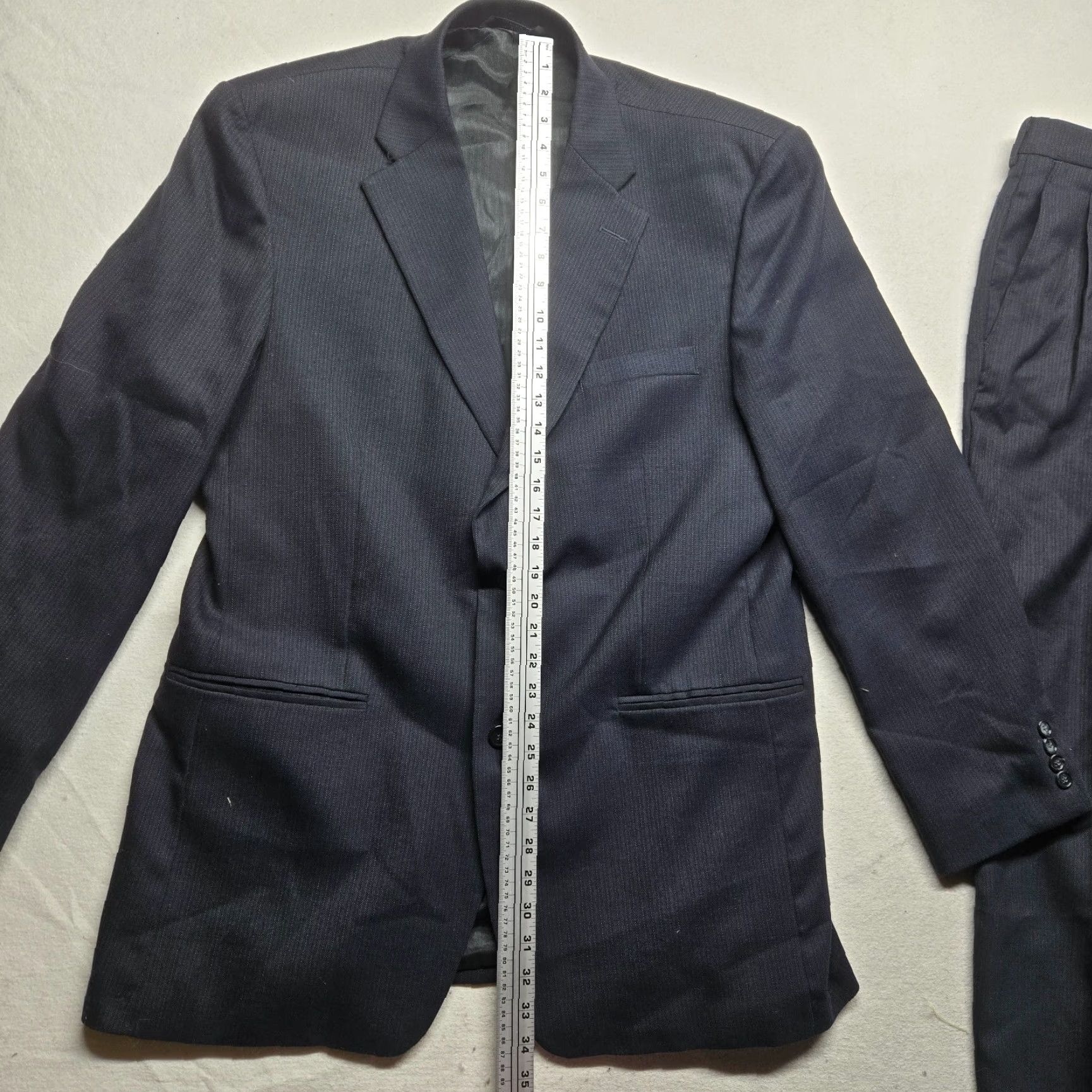 Haggar Haggar Men's Gray Check 2 Piece Blazer Suit Jacket & Pants, Size L, Classic Fit, Formal/Casual Wear Size 42R - 5 Thumbnail