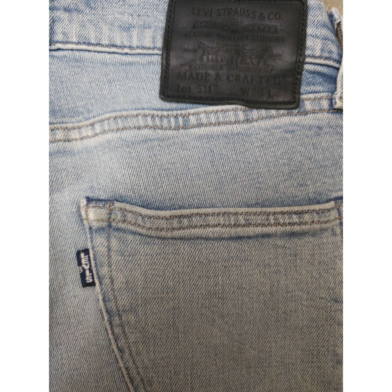 Levi's Levi’s Made And Crafted LMC 511 Light Indigo Selvedge 28×31 Size US 28 / EU 44 - 5 Thumbnail