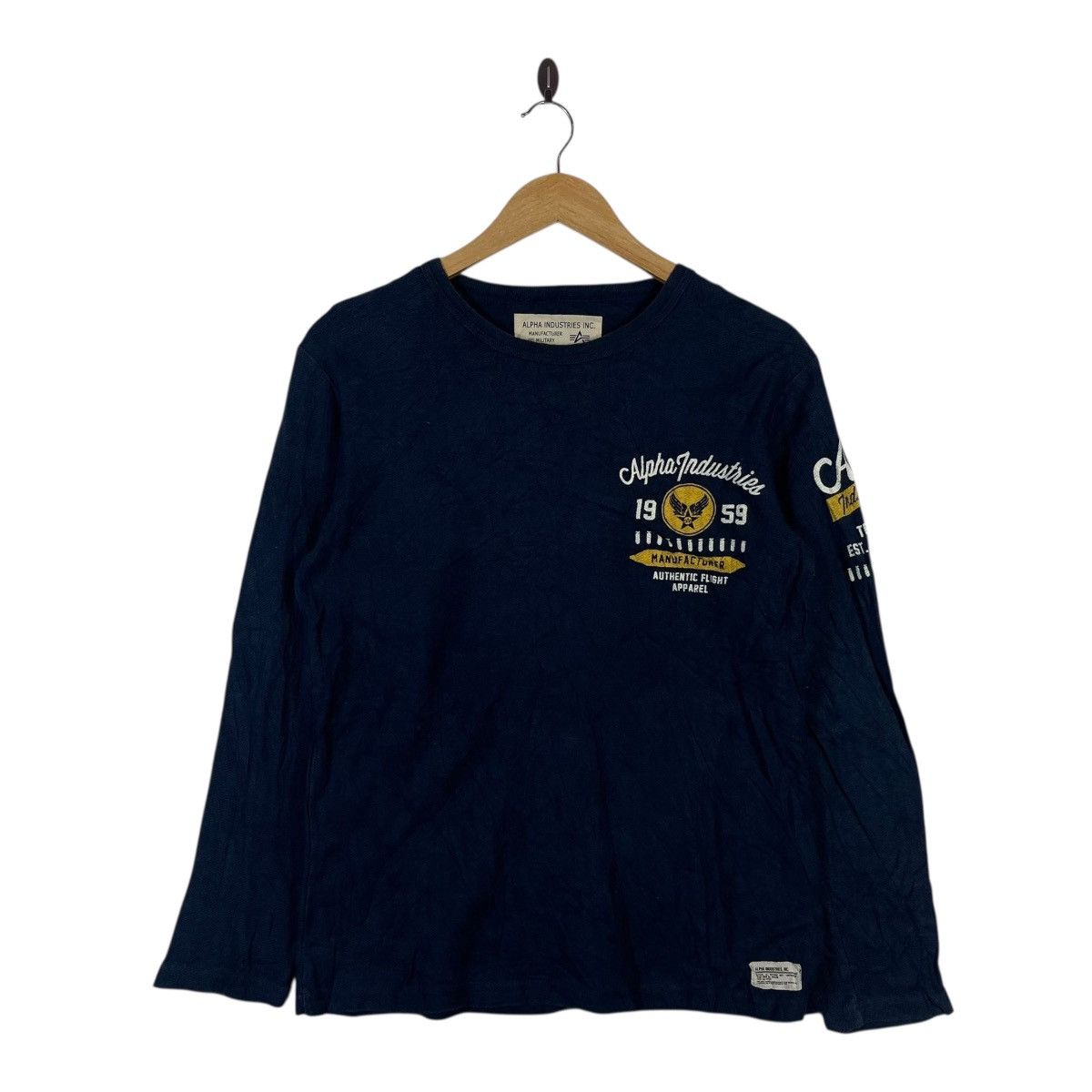 Alpha Industries Alpha Industries “Authentic Flight Apparel” Long Sleeve Size US M / EU 48-50 / 2 - 2 Thumbnail