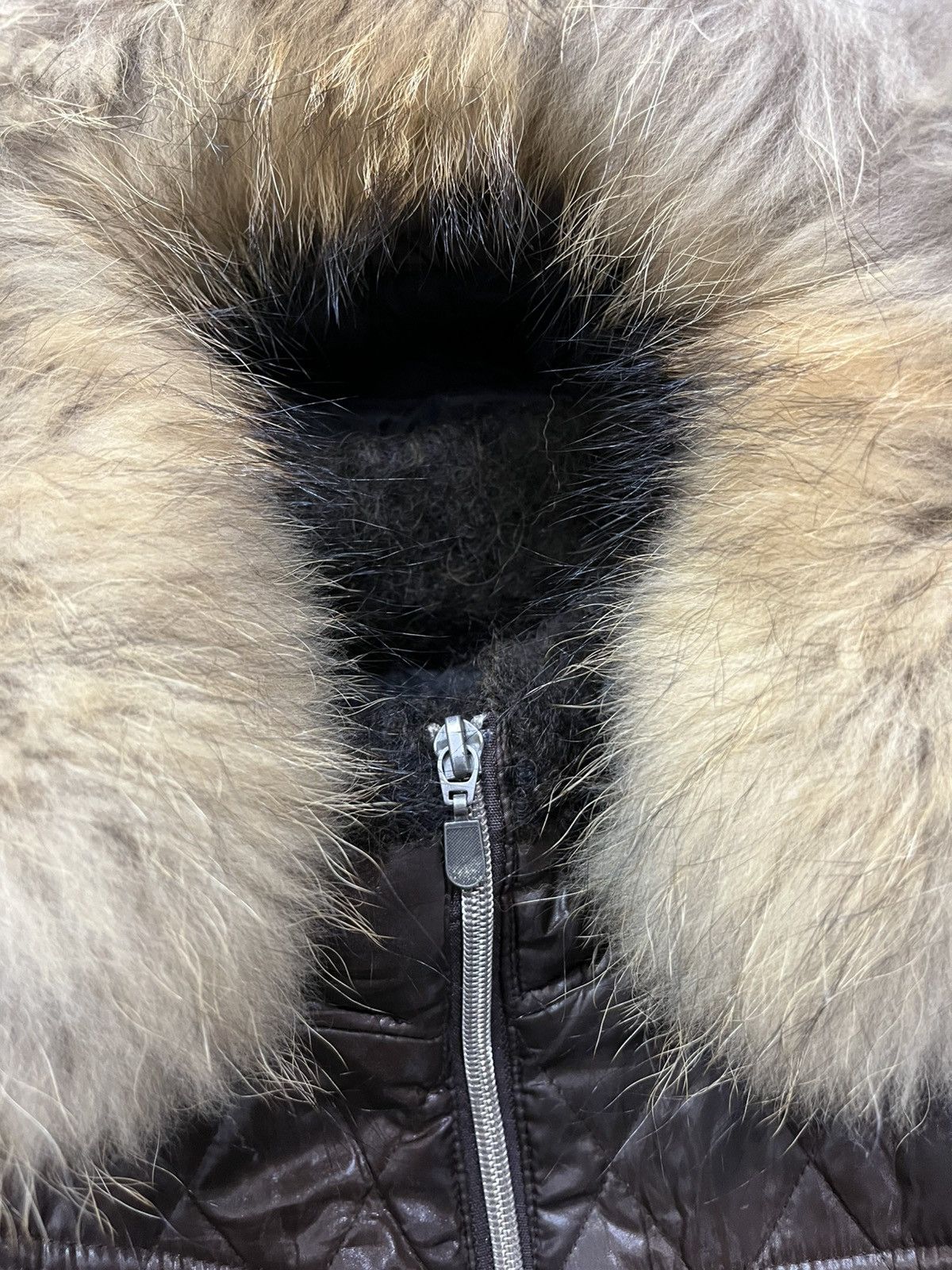 PPFM Vintage spinach puffer faux fur jacket Size US M / EU 48-50 / 2 - 5 Thumbnail