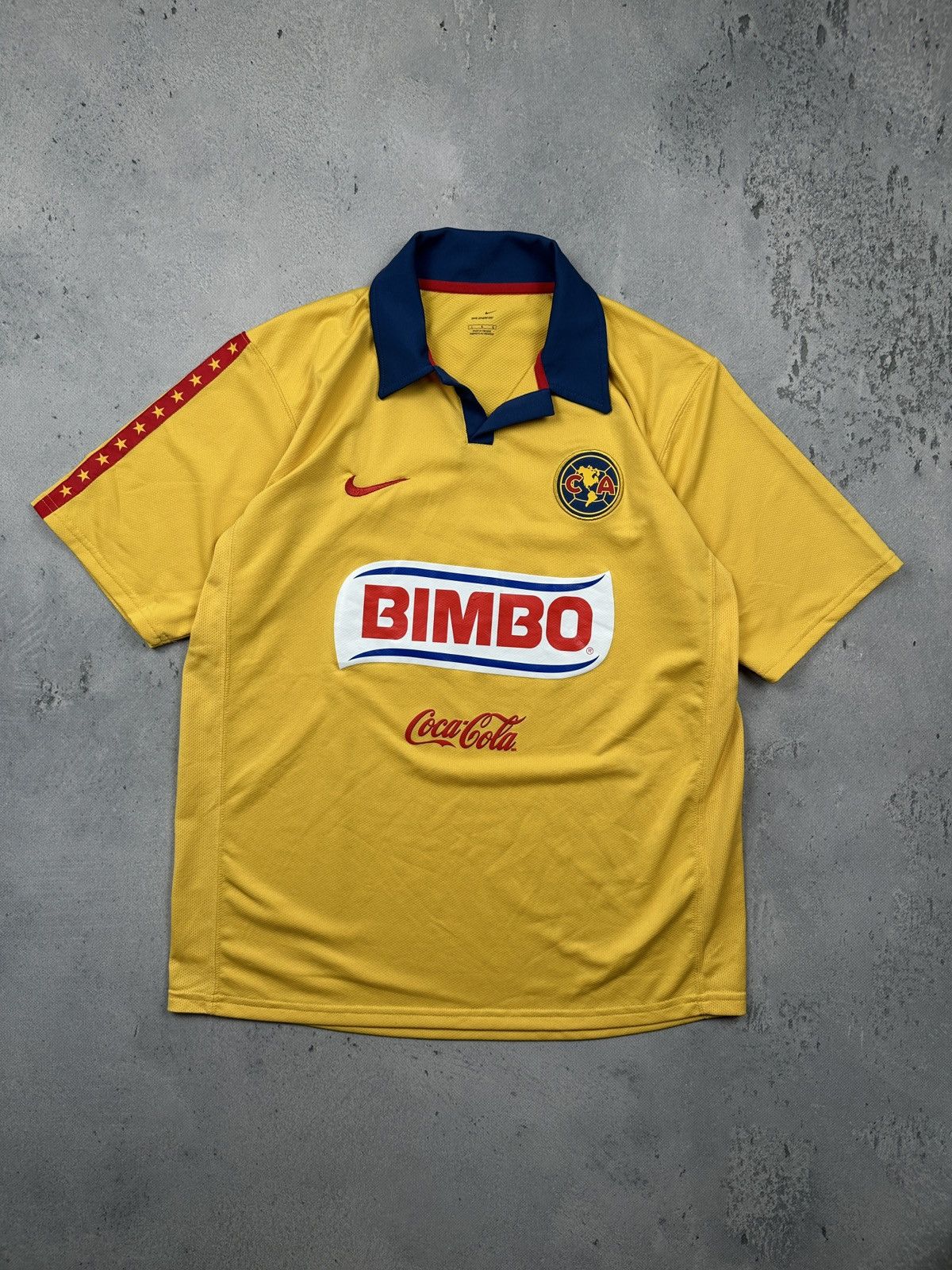 Nike Vintage 2006 Club America Nike Home Jersey Yellow Bimbo Size US L / EU 52-54 / 3 - 15 Thumbnail