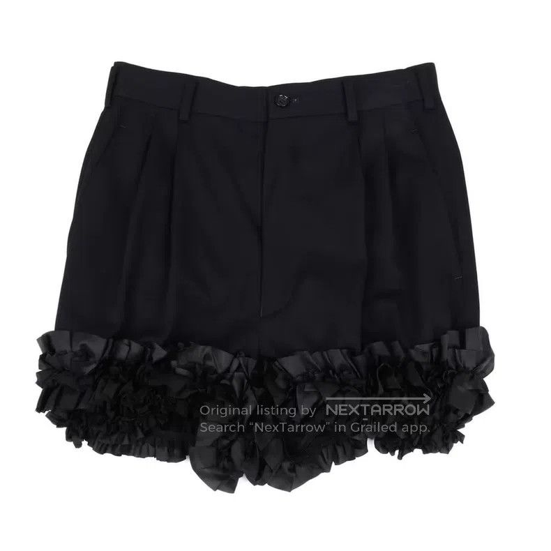 Comme des Garcons Comme des Garcons size M Ruched Flower Cluster Low-Rise Sh Size 22" - 1 Thumbnail