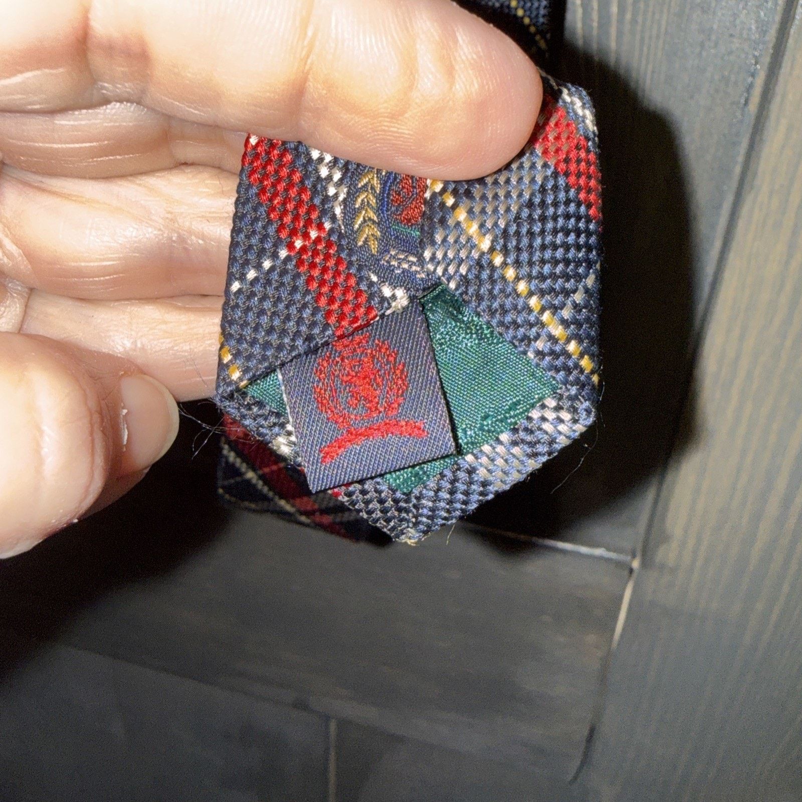 Tommy Hilfiger Lot Of 2 Tommy Hilfiger Italian Silk Ties Made USA Navy EUC Size ONE SIZE - 6 Thumbnail
