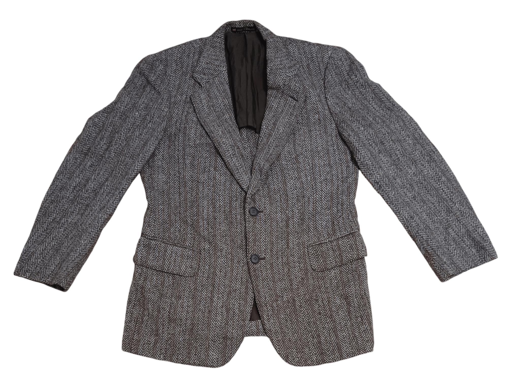 HARRIS TWEED HAND WOVEN HICKORY HERRINGBONE WOOL BLAZER