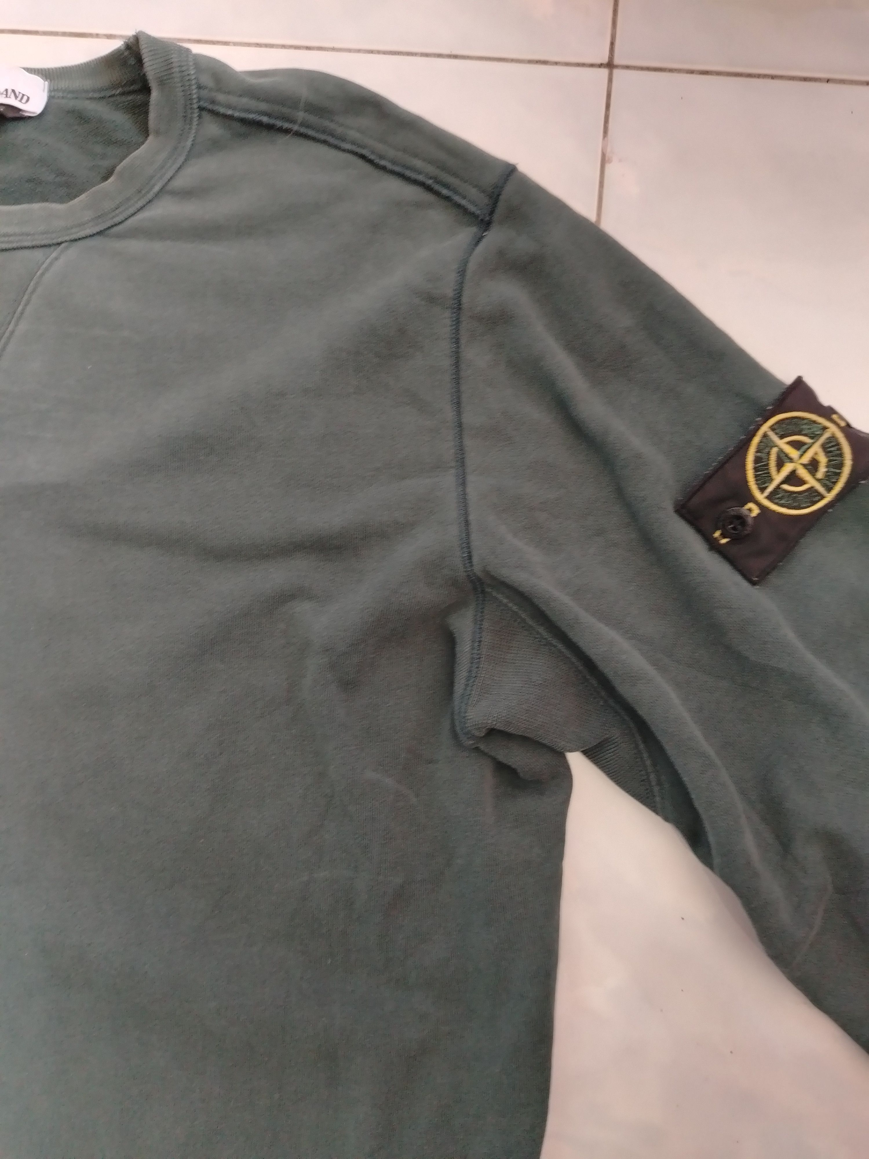 Stone Island Garment Dyed Crewneck Sweatshirt (Olive) Description Size US XL / EU 56 / 4 - 4 Thumbnail