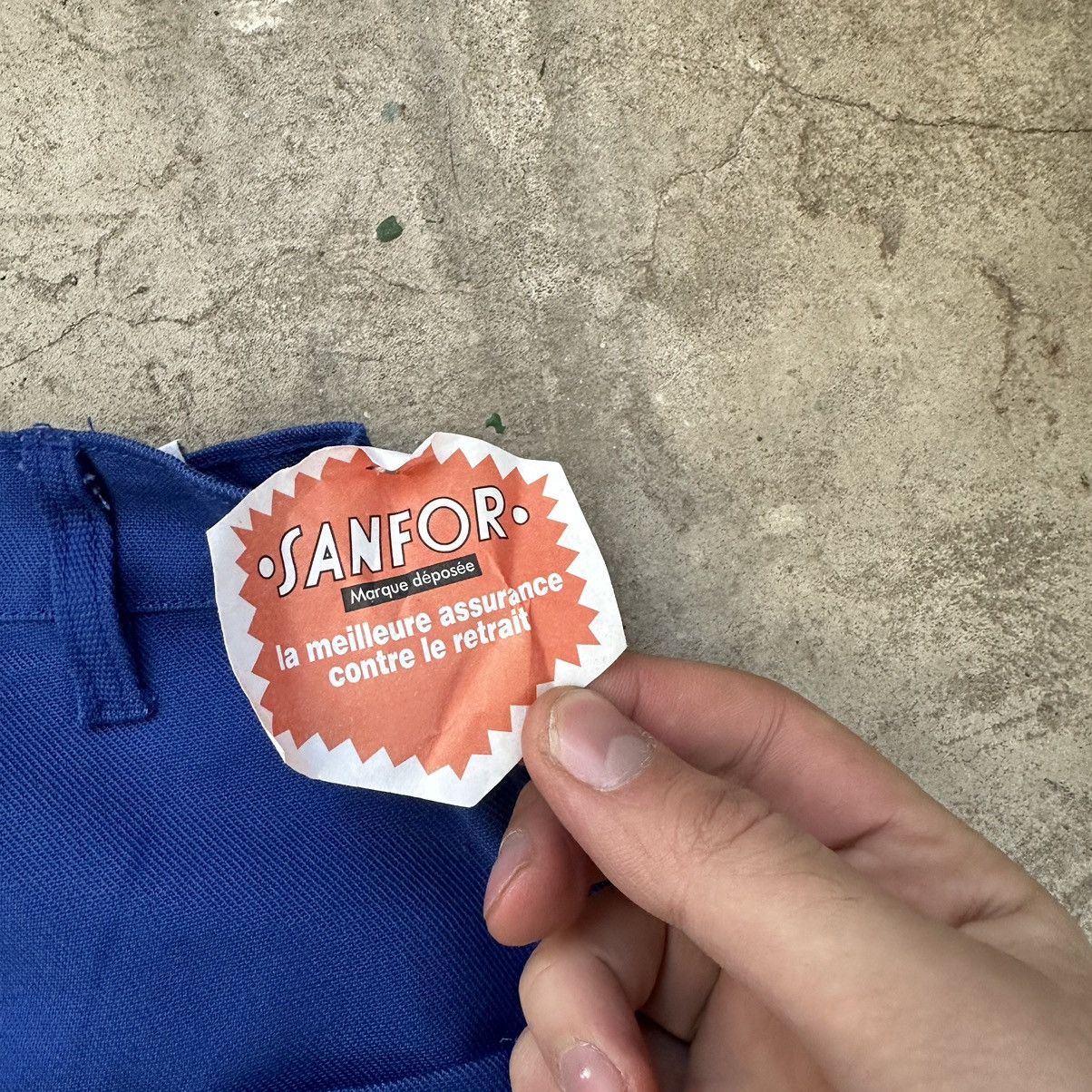 Other 1970ʼs Vintage French utility HBT Sanfor Cotton Work Pants Size US 30 / EU 46 - 10 Thumbnail