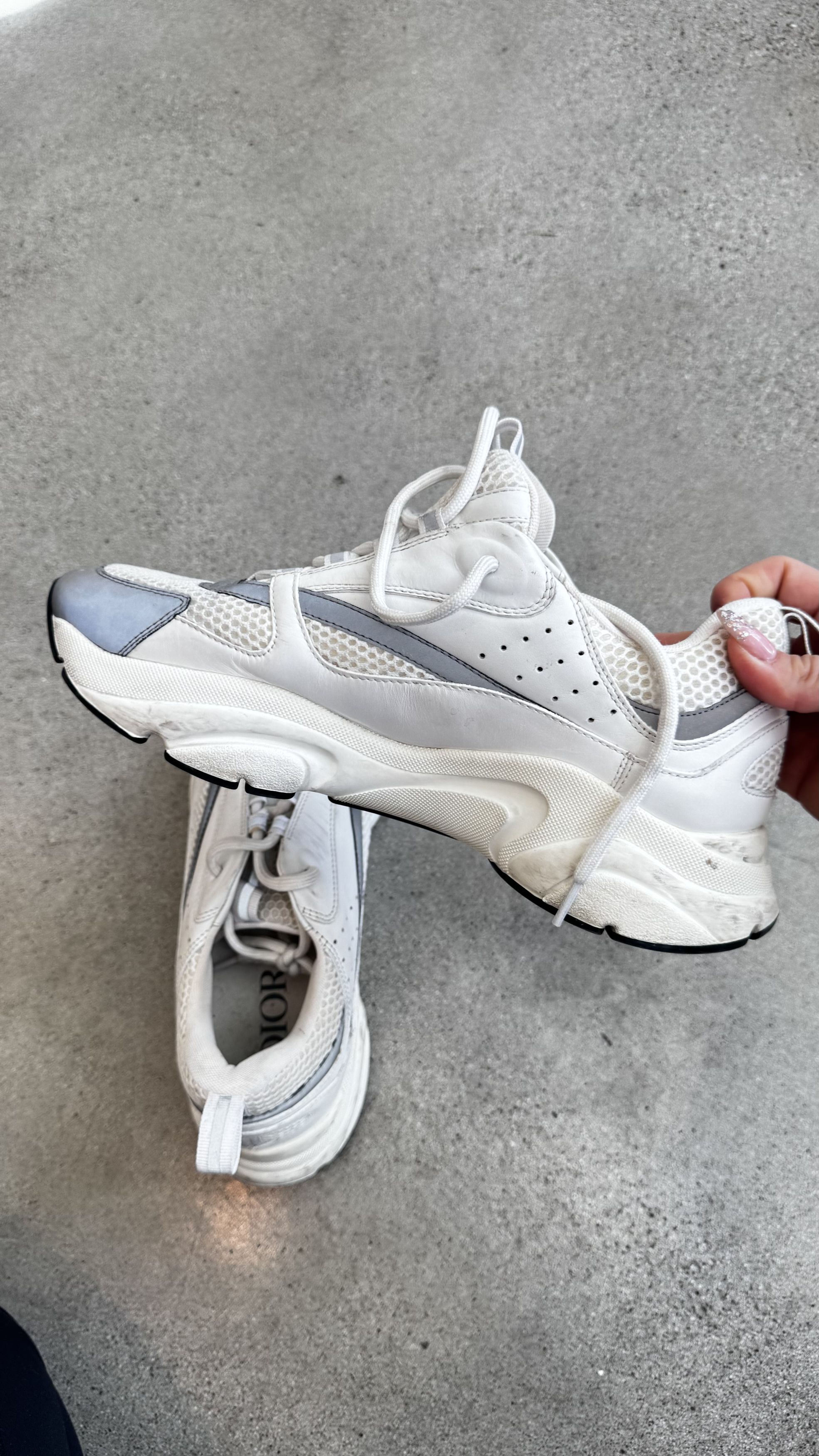 Dior Dior B22 Chunky Sneakers White Grey Size 45 Authentic Size US 12 / EU 45 - 2 Thumbnail