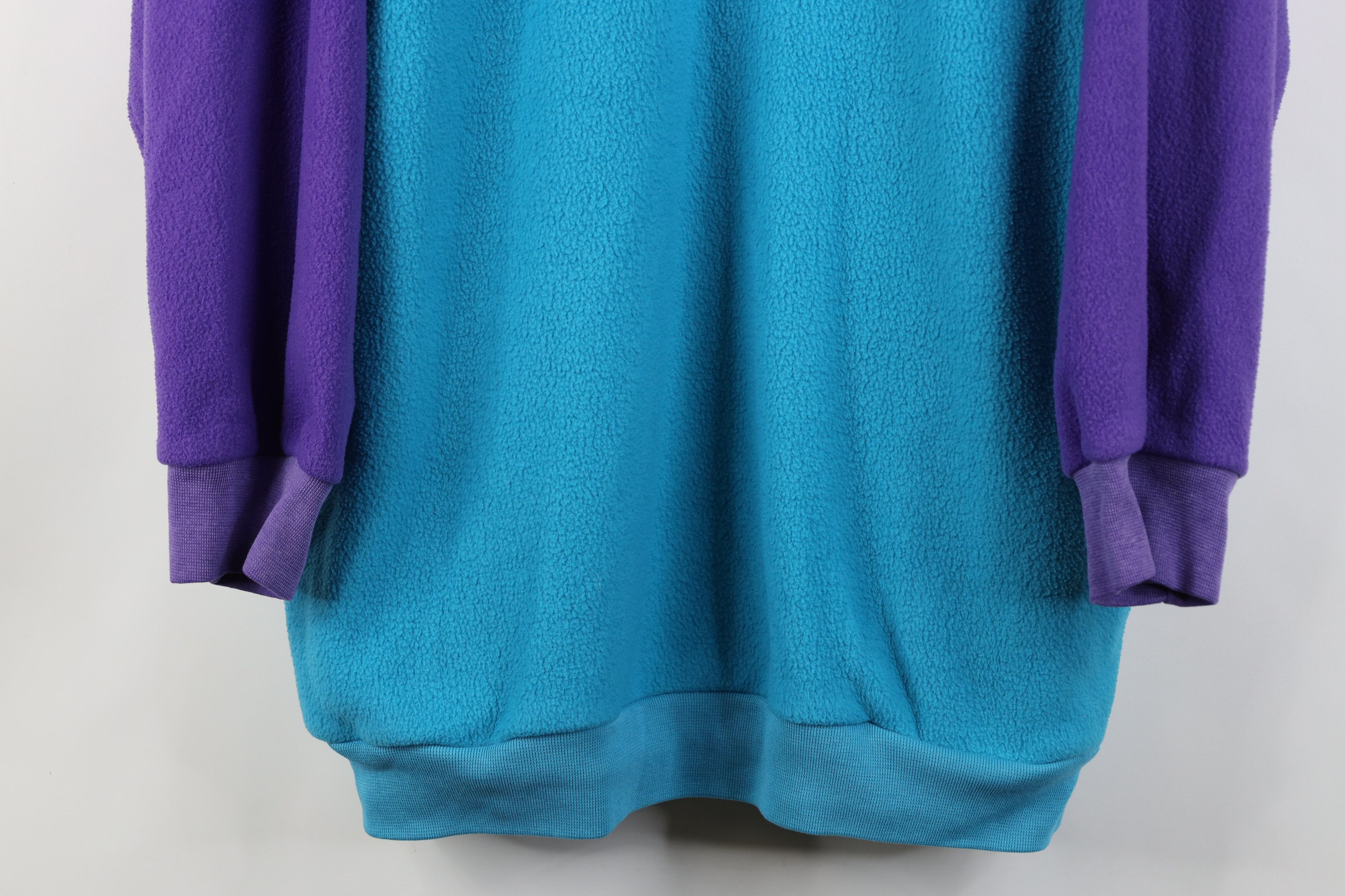 Vintage Vintage 90s Streetwear Block Fleece 1/4 Half Zip Sweater Size XXL / US 16-18 / IT 52-54 - 3 Thumbnail