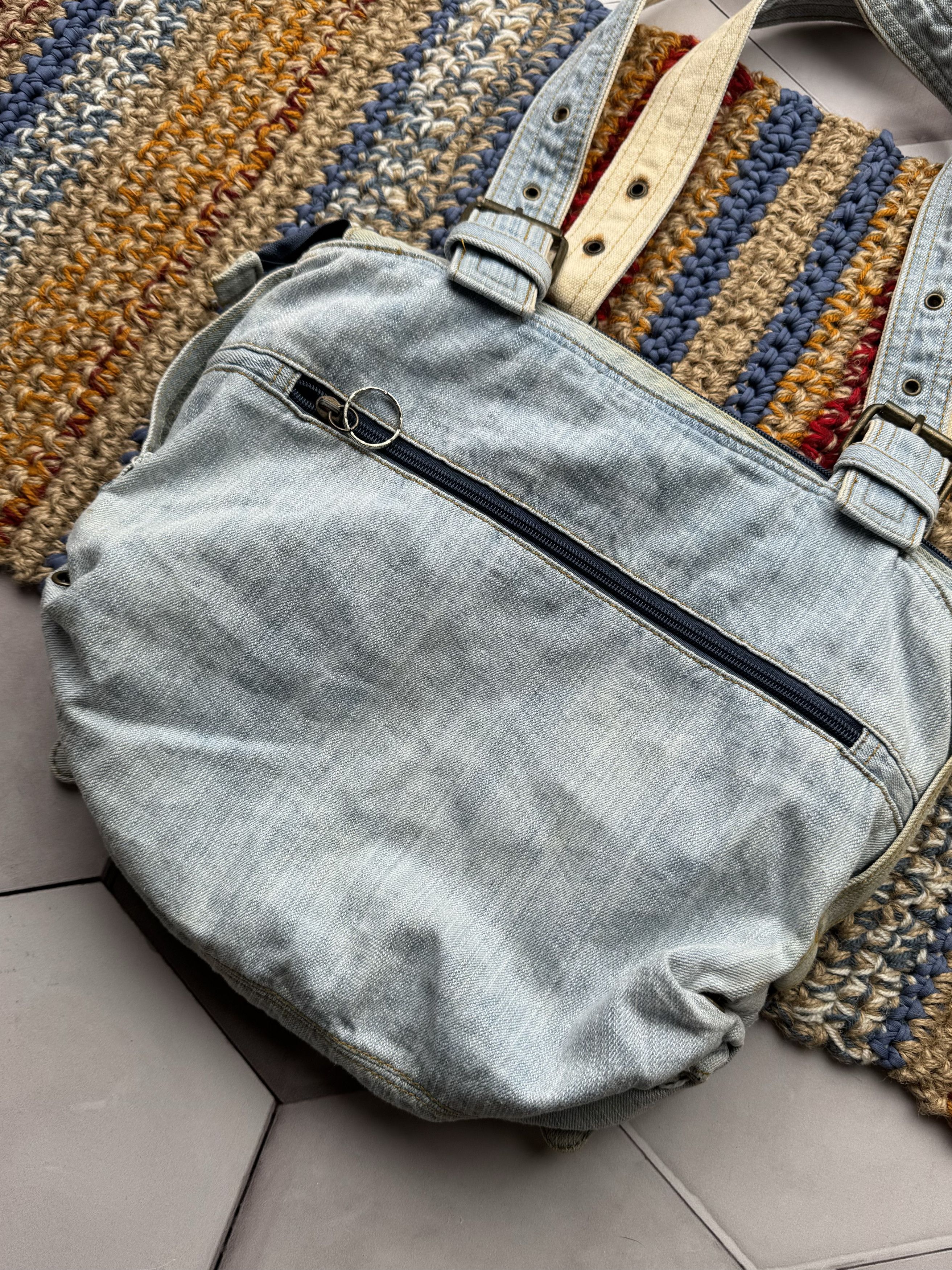 Japanese Brand Vintage Denim Bondage Bag (E4) Size ONE SIZE - 9 Thumbnail