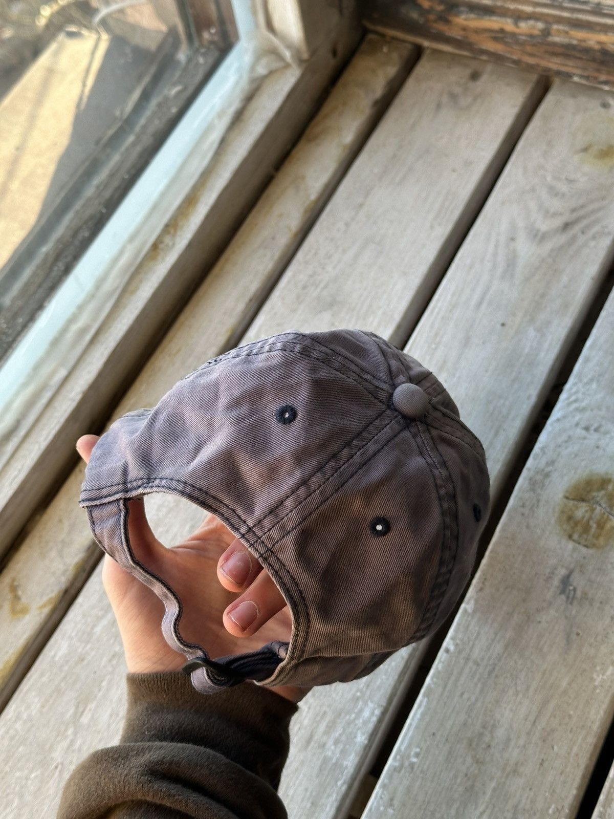 Nike × Vintage ARCHIVE nike vintage Y2K cap distressed beige thrashed 90s Size ONE SIZE - 7 Thumbnail