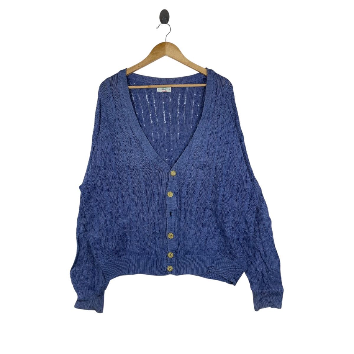 Benetton Vintage 90s Benetton Italy Knitwear Cardigan Sweater Size US XXL / EU 58 / 5 - 1 Thumbnail