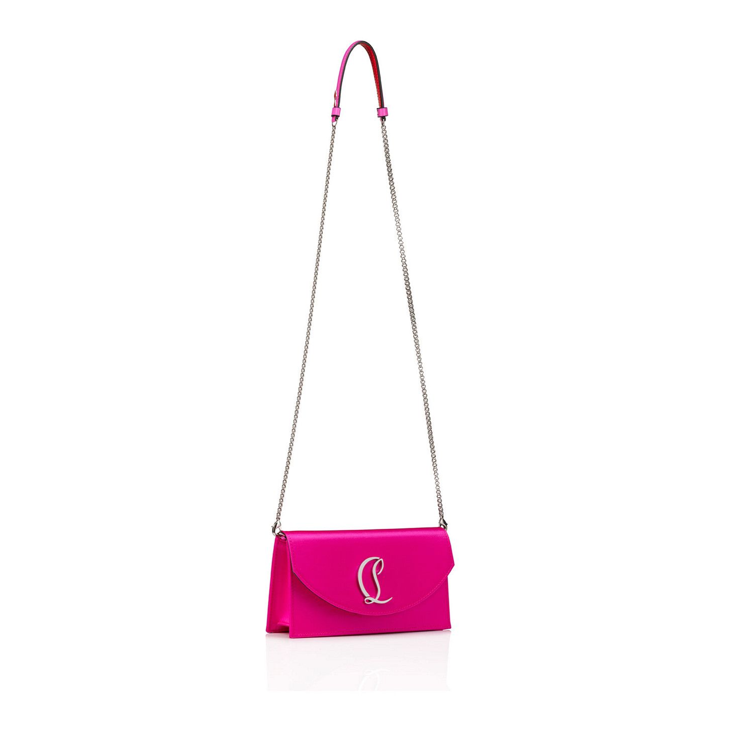 Christian Louboutin o1s1wg111124 Size: OS/ Loubi54 Crepe Clutch in Pink Size ONE SIZE - 2 Thumbnail