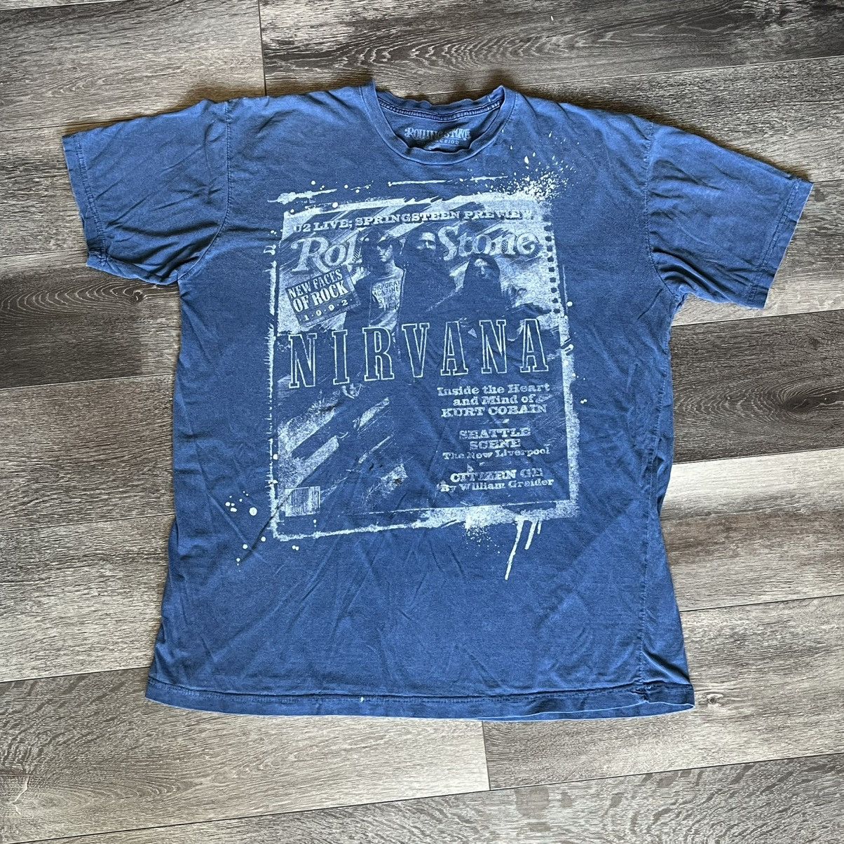 Nirvana Vintage Rolling Stone Magazine Cover Nirvana Band Tee Shirt Size US XL / EU 56 / 4 - 1 Thumbnail