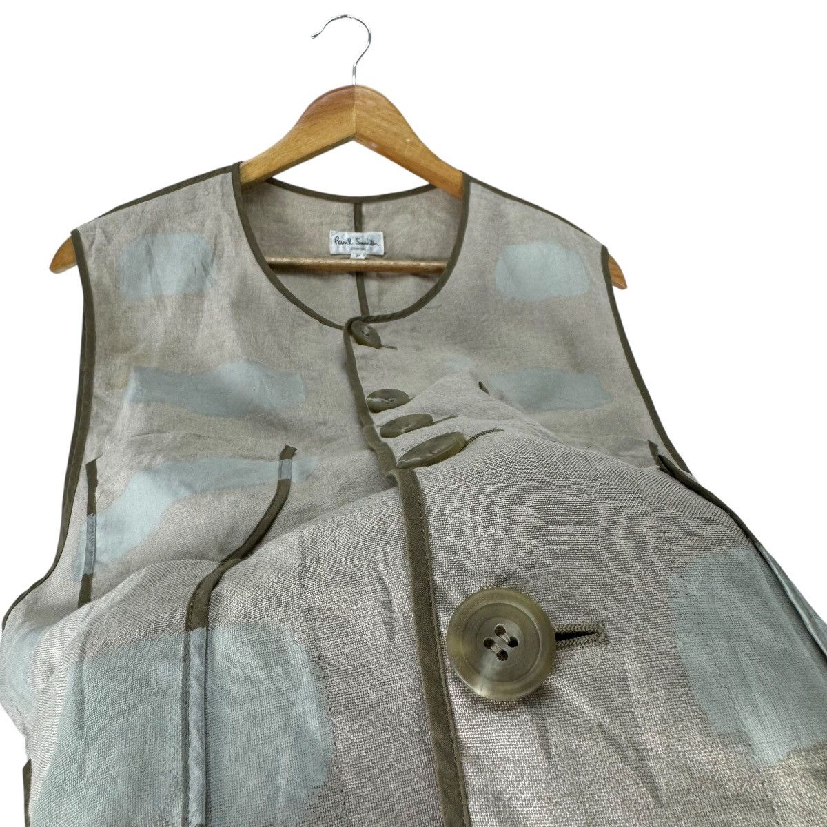 Paul Smith ☀️PAUL SMITH HEMP MULTI POCKET BUTTON VEST Size US M / EU 48-50 / 2 - 5 Thumbnail