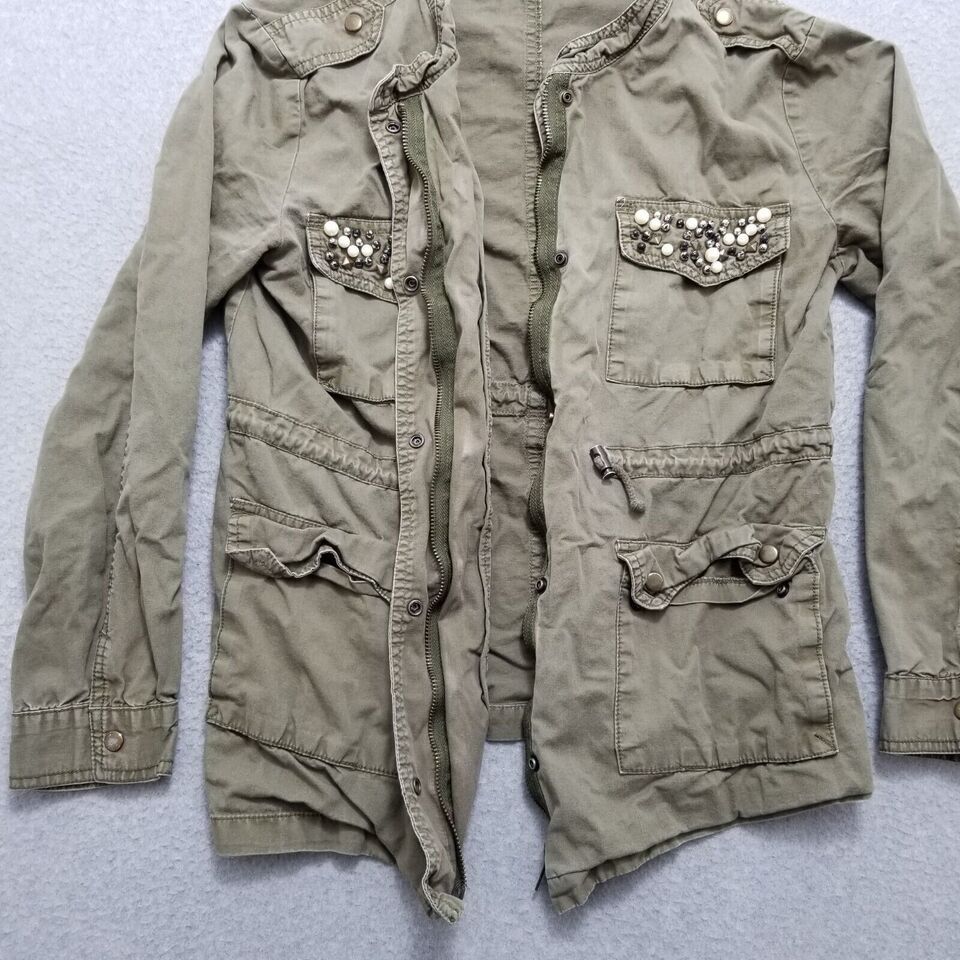 Other Papaya Jacket Womens Medium Full Zip Snap Stones Cotton Size M / US 6-8 / IT 42-44 - 7 Thumbnail