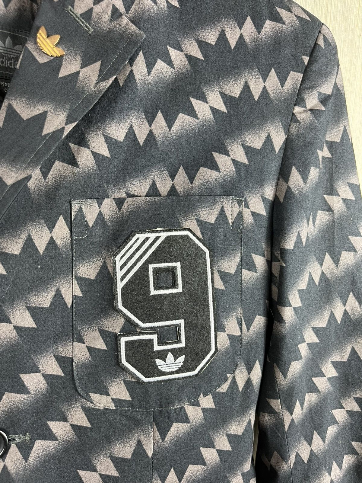 Adidas × Vintage Vintage Adidas blazer jacket y2k monogram sharp pin 9 logo Size US S / EU 44-46 / 1 - 8 Thumbnail