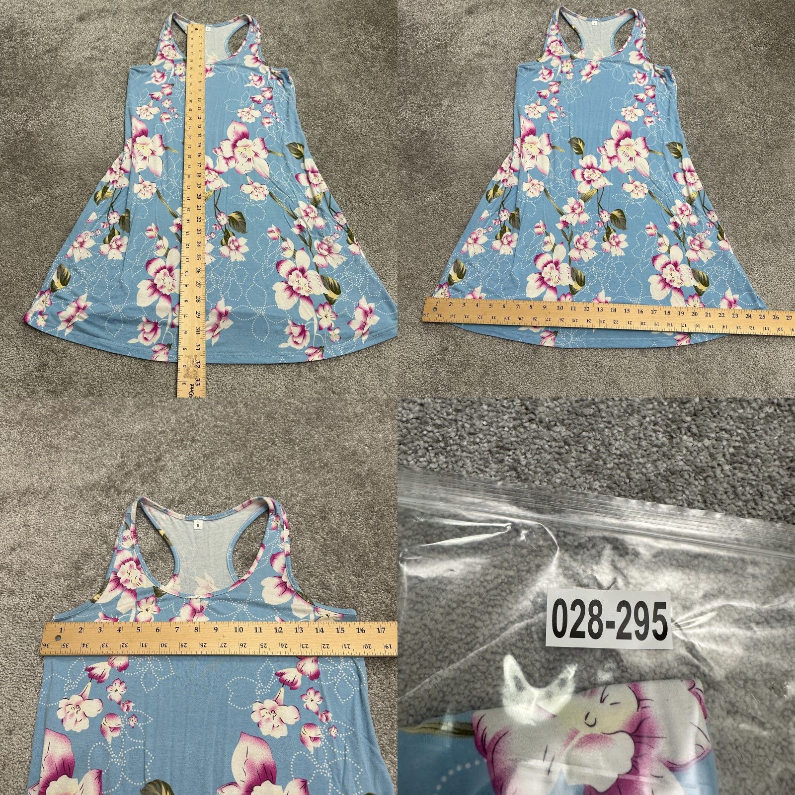 Vintage Unbranded Sundress Womens Small Blue Floral Halter Racerback Casual Summer Soft Size S / US 4 / IT 40 - 8 Thumbnail