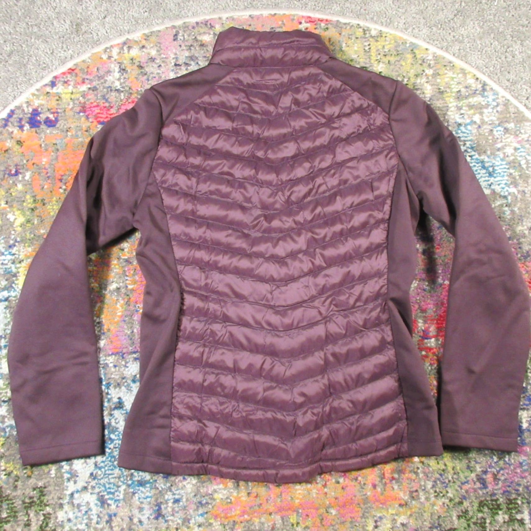 Vintage 32 Degrees Heat Puffer Jacket Women S Burgundy Mixed Media Packable NEW NWT Jacket Size S / US 4 / IT 40 - 2 Thumbnail